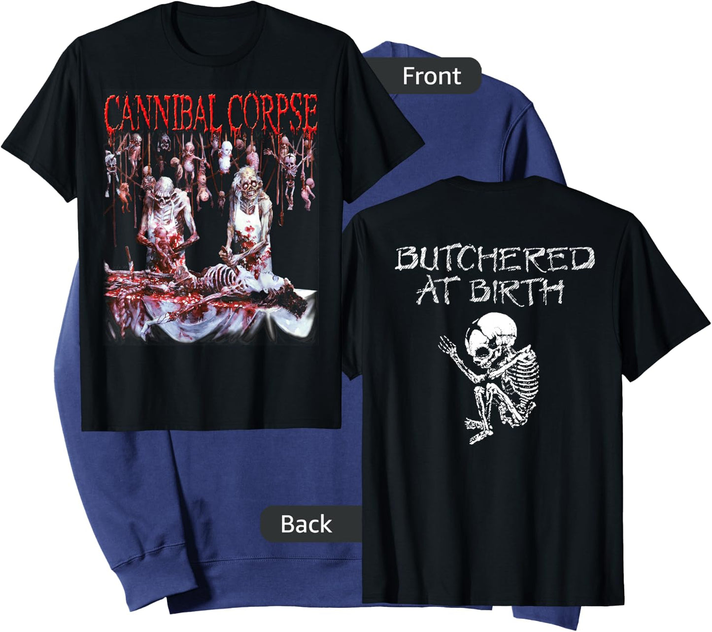Cannibal Corpse- Official Merchandise - Butchered At Birth Sweatshirt - Sweatshirt | Navy
