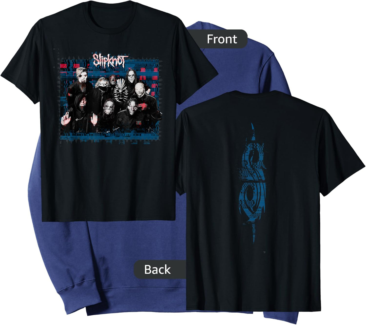 Slipknot Official We Are Not Your Kind Blue Glitch Sweatshirt - Sweatshirt | Navy
