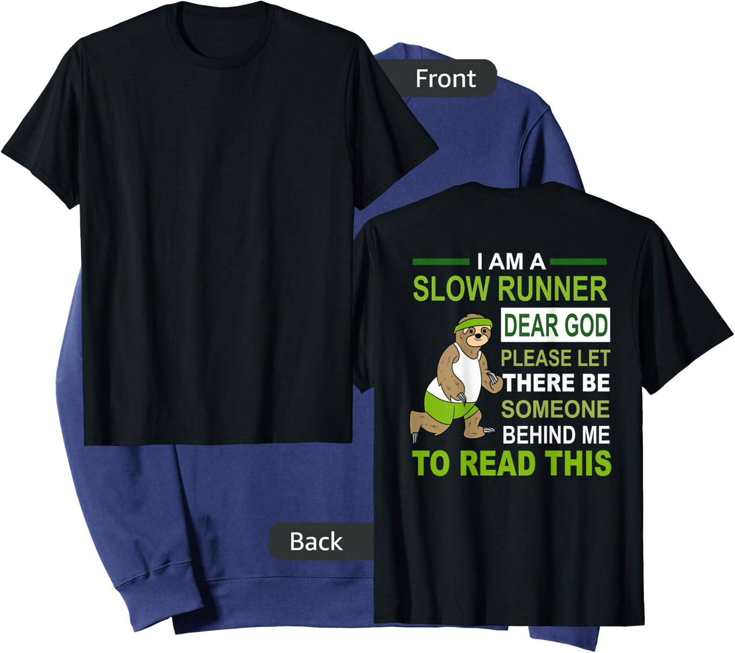 I am a slow runner sloth running runner funny Sweatshirt - Sweatshirt | Navy