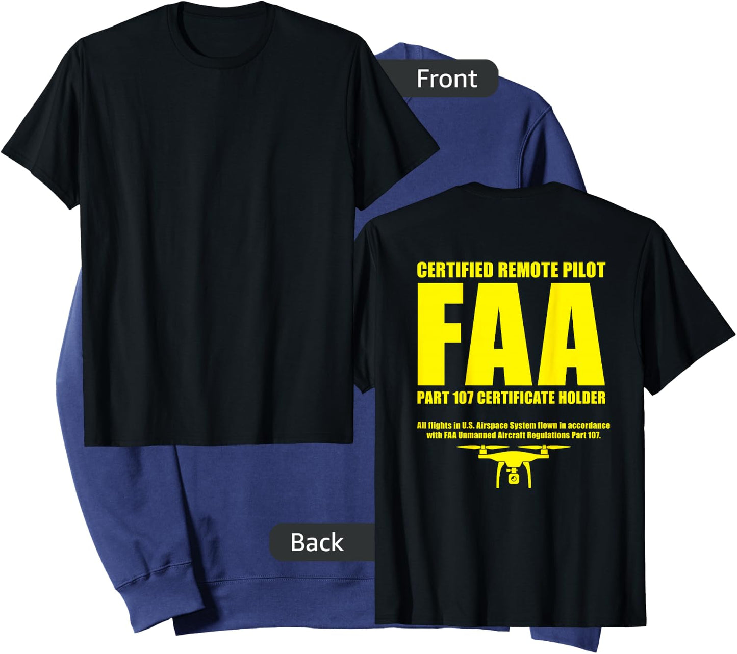 FAA certified drone pilot UAS part 107 Sweatshirt - Sweatshirt | Navy