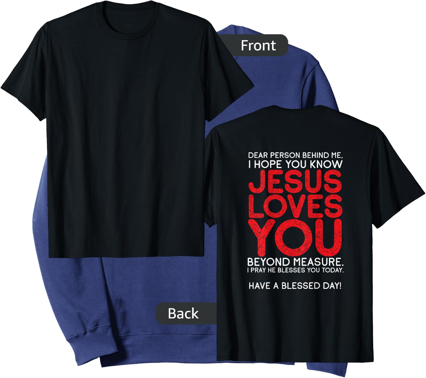 Christianity Jesus Loves You Jesus Christ God Church Sweatshirt - Sweatshirt | Navy