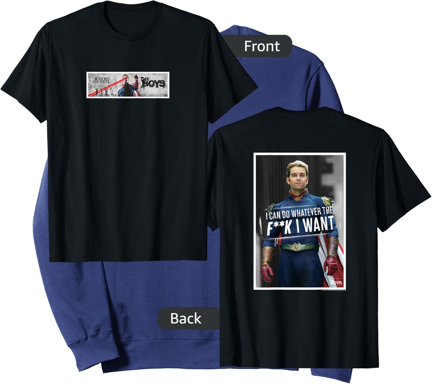The Boys I Can Do Whatever Front and Back Sweatshirt - Sweatshirt | Navy
