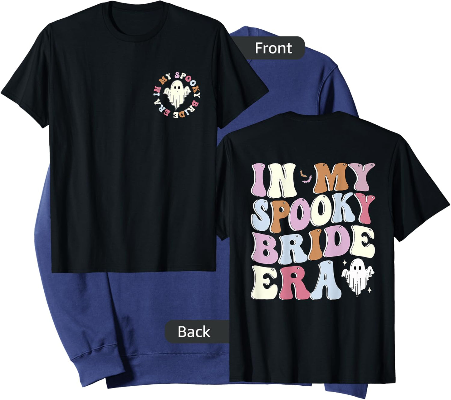 Groovy In My Spooky Bride Era 2 Sided Sweatshirt - Sweatshirt | Navy