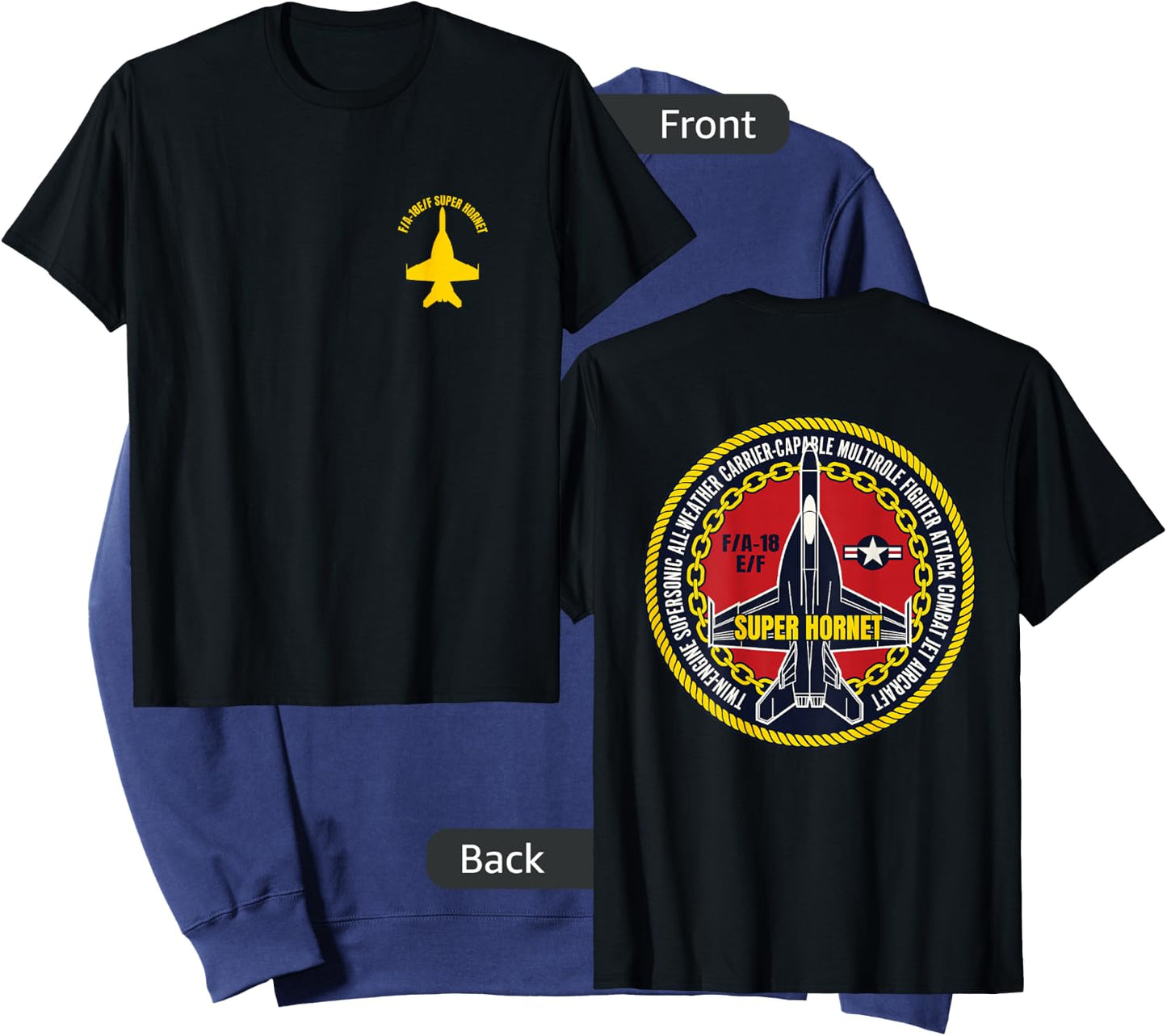 F/A-18 E/F Fighter Attack Military Jet Aircraft Design Sweatshirt - Sweatshirt | Navy
