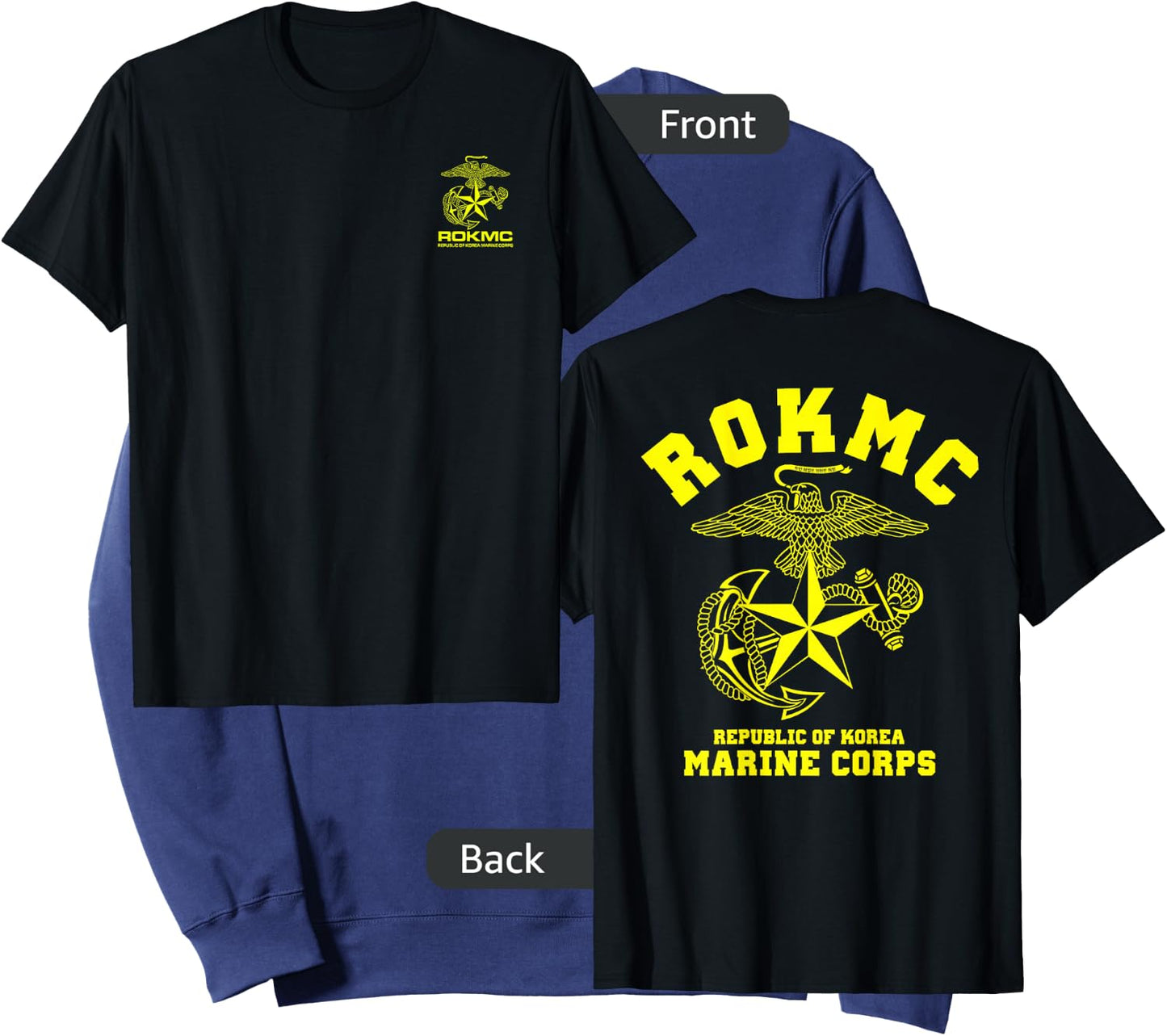 MechaProject ROKMC Korean Navy Diver Military - Men's Adults Classic Fit Black Short Sleeve - Small Sweatshirt - Sweatshirt | Navy