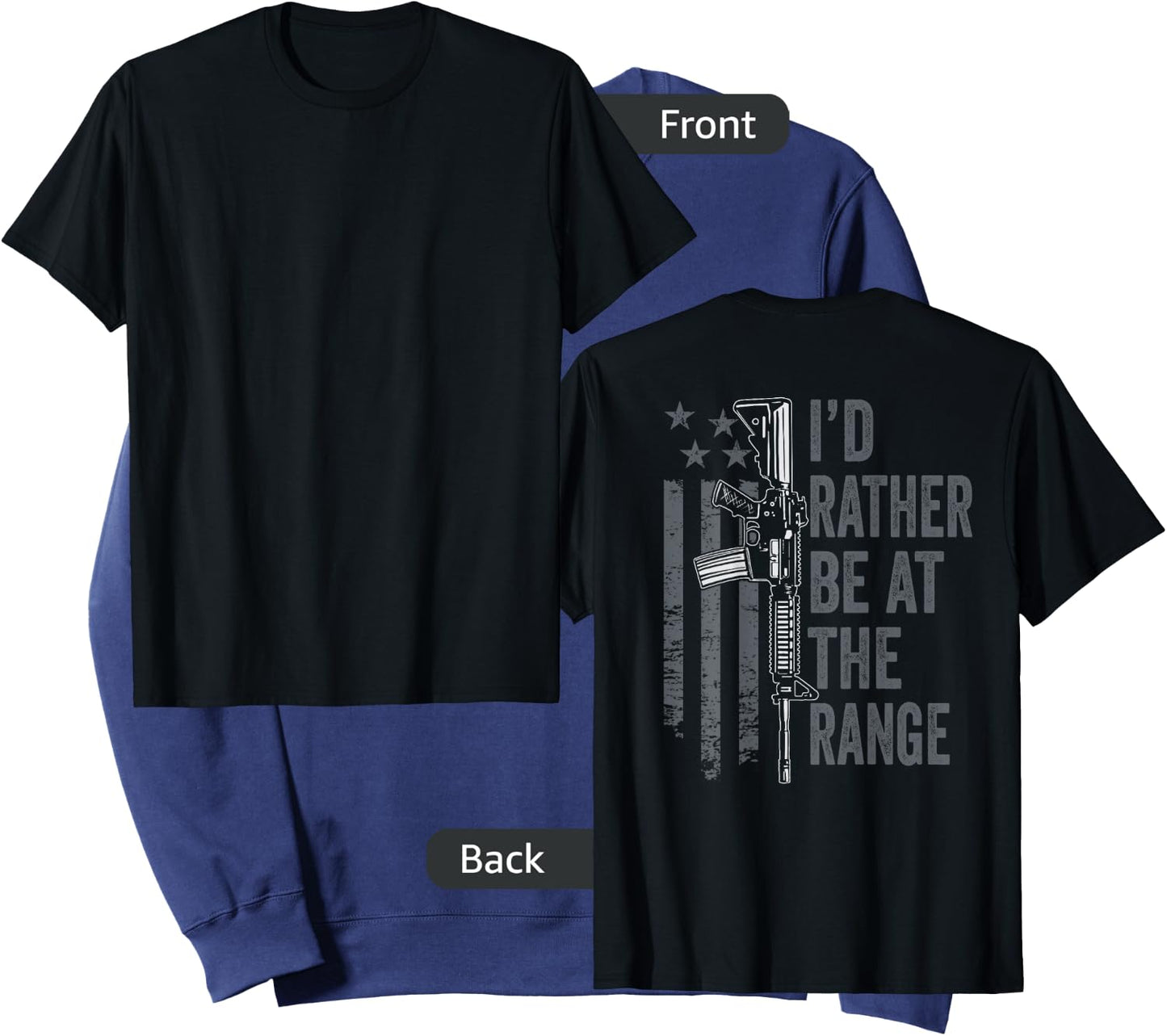 I'd Rather Be at The Gun Range - Funny Guns Owner (ON Back) Sweatshirt - Sweatshirt | Navy