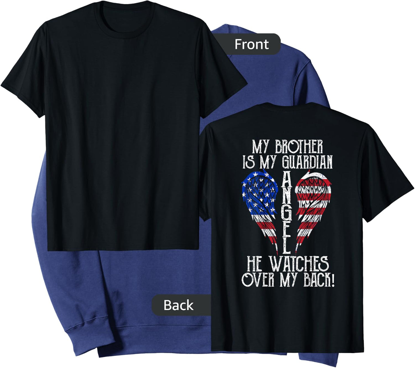 Memorial of My Brother, Loss of Brother, Brother in Heaven Sweatshirt - Sweatshirt | Navy