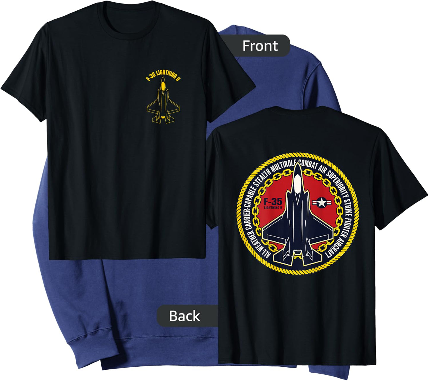 F 35 Military Fighter Jet Aircraft Design Sweatshirt - Sweatshirt | Navy