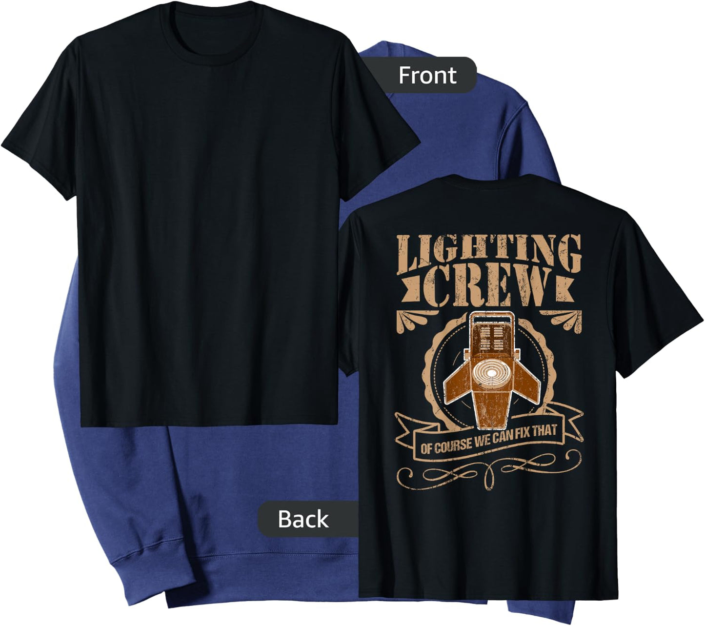 Light Guy Shirt LIGHTING CREW Gift Stage Crew Sweatshirt - Sweatshirt | Navy