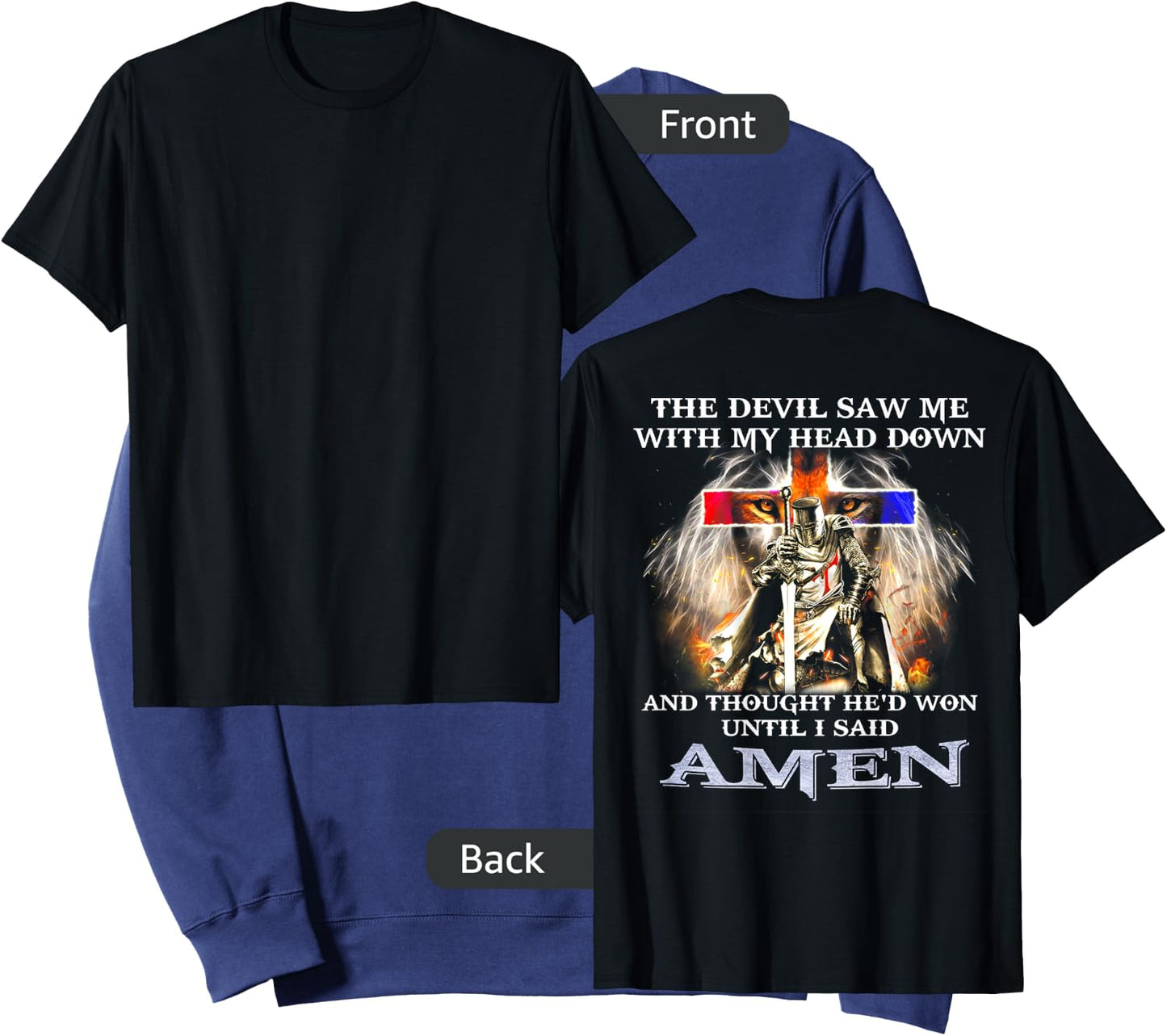 The Devil Saw Me WIth My Head Down Lion (on back) Sweatshirt - Sweatshirt | Navy