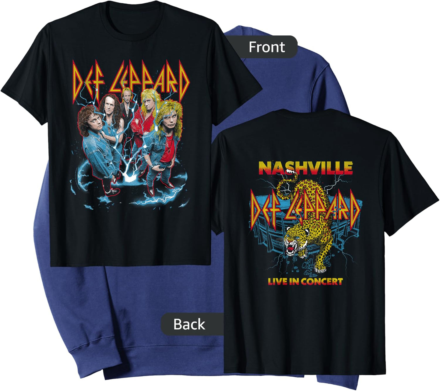 Def Leppard - Band Photo City Nashville Sweatshirt - Sweatshirt | Navy