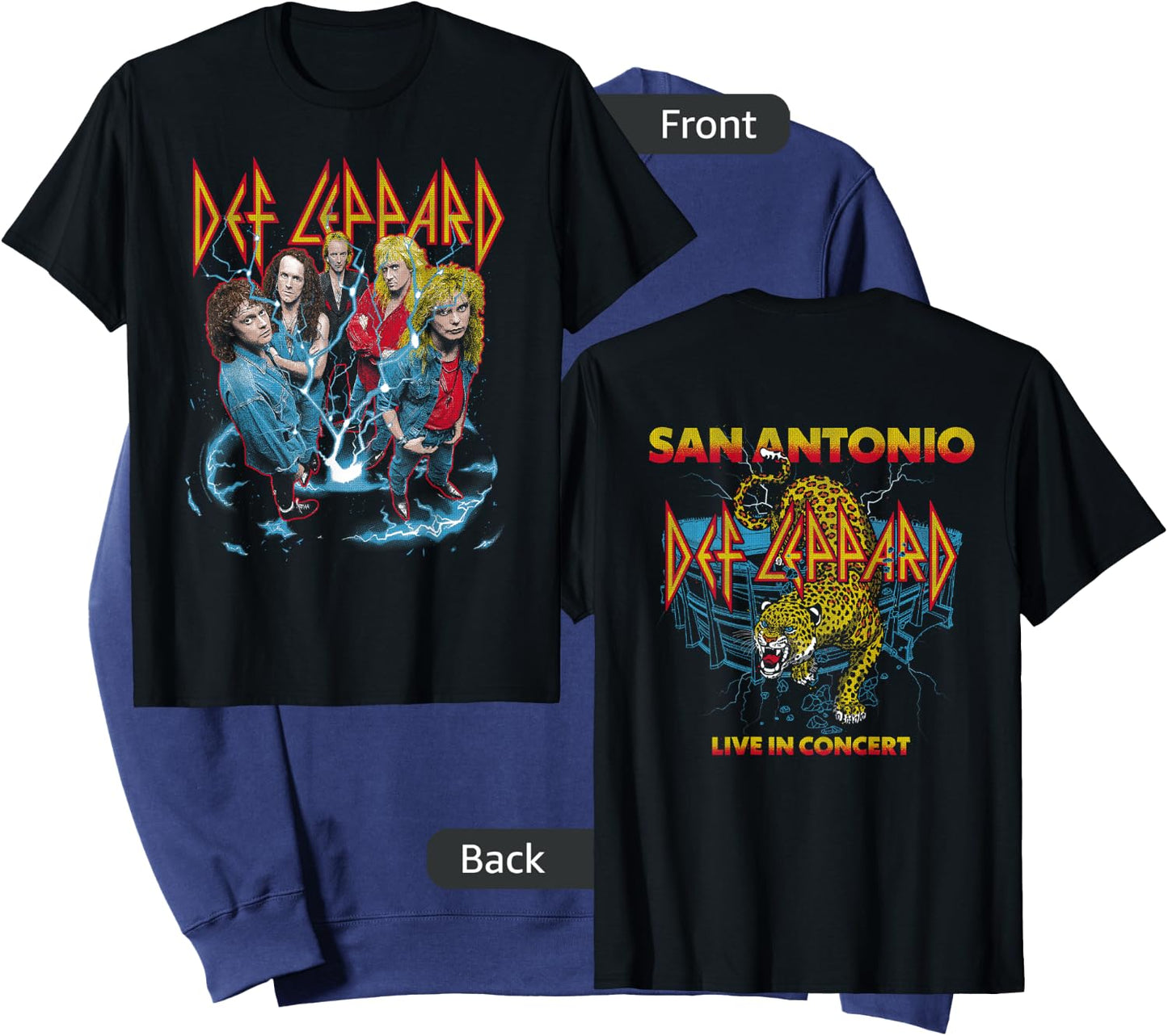 Def Leppard - Band Photo City San Antonio Sweatshirt - Sweatshirt | Navy