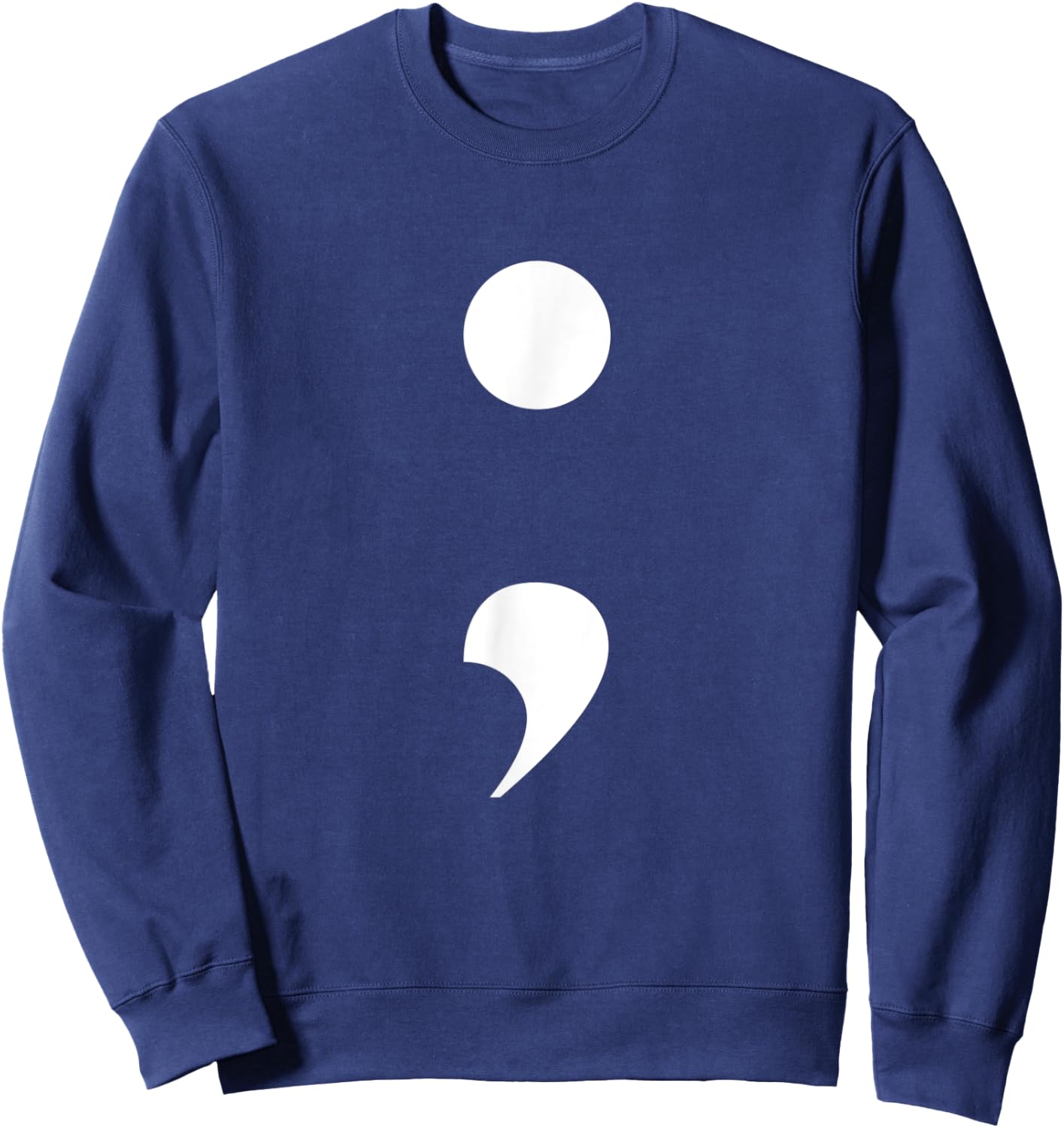 Funny Punctuation Semicolon Group Halloween Costume Sweatshirt - Sweatshirt | Navy