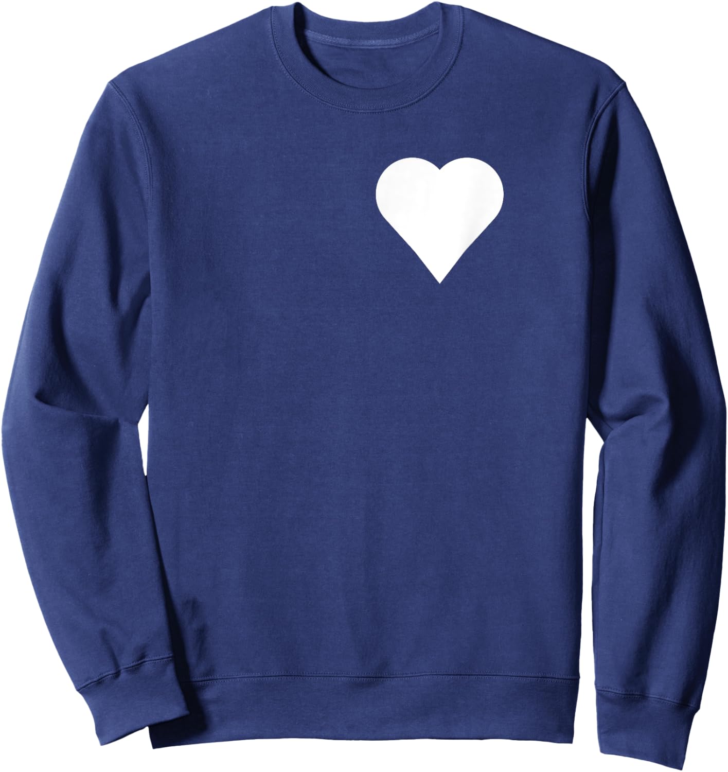 White heart on black Sweatshirt - Sweatshirt | Navy