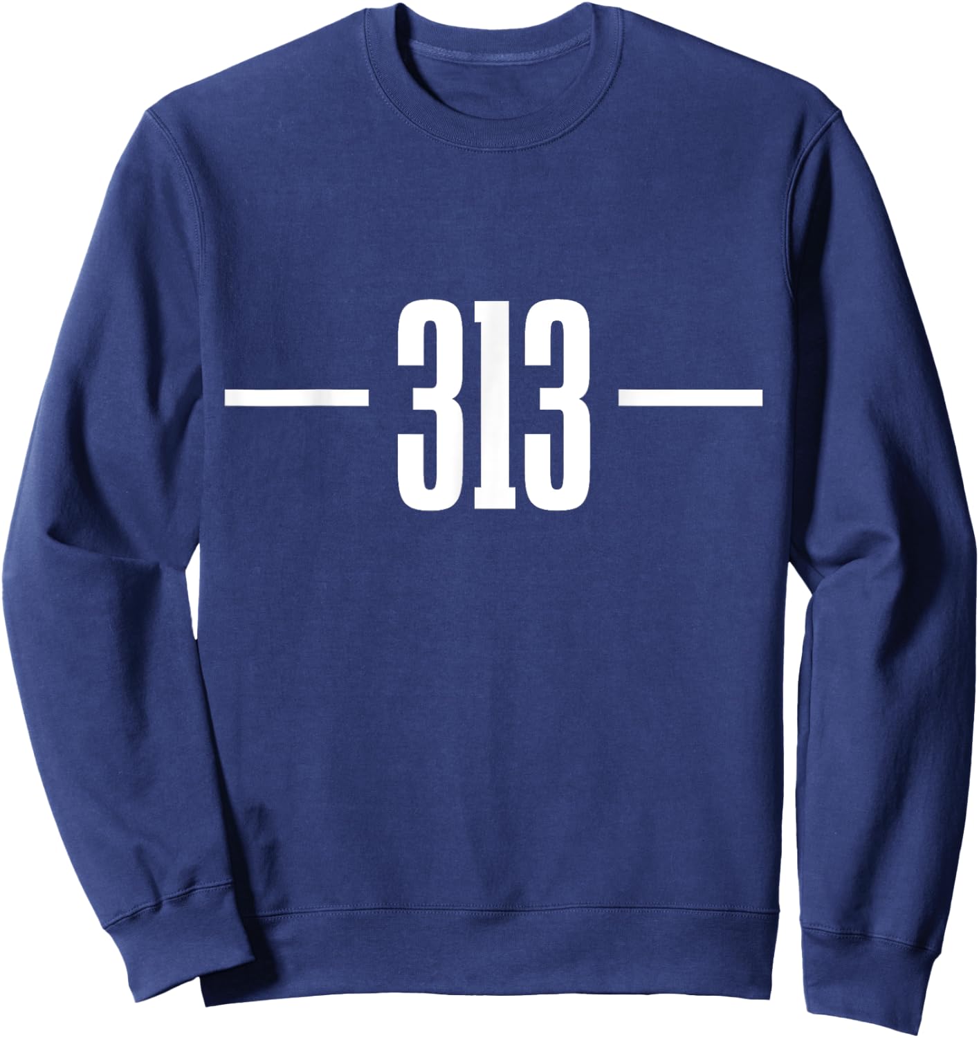 Detroit Michigan 313 Area Code Pride Retro Sweatshirt - Sweatshirt | Navy