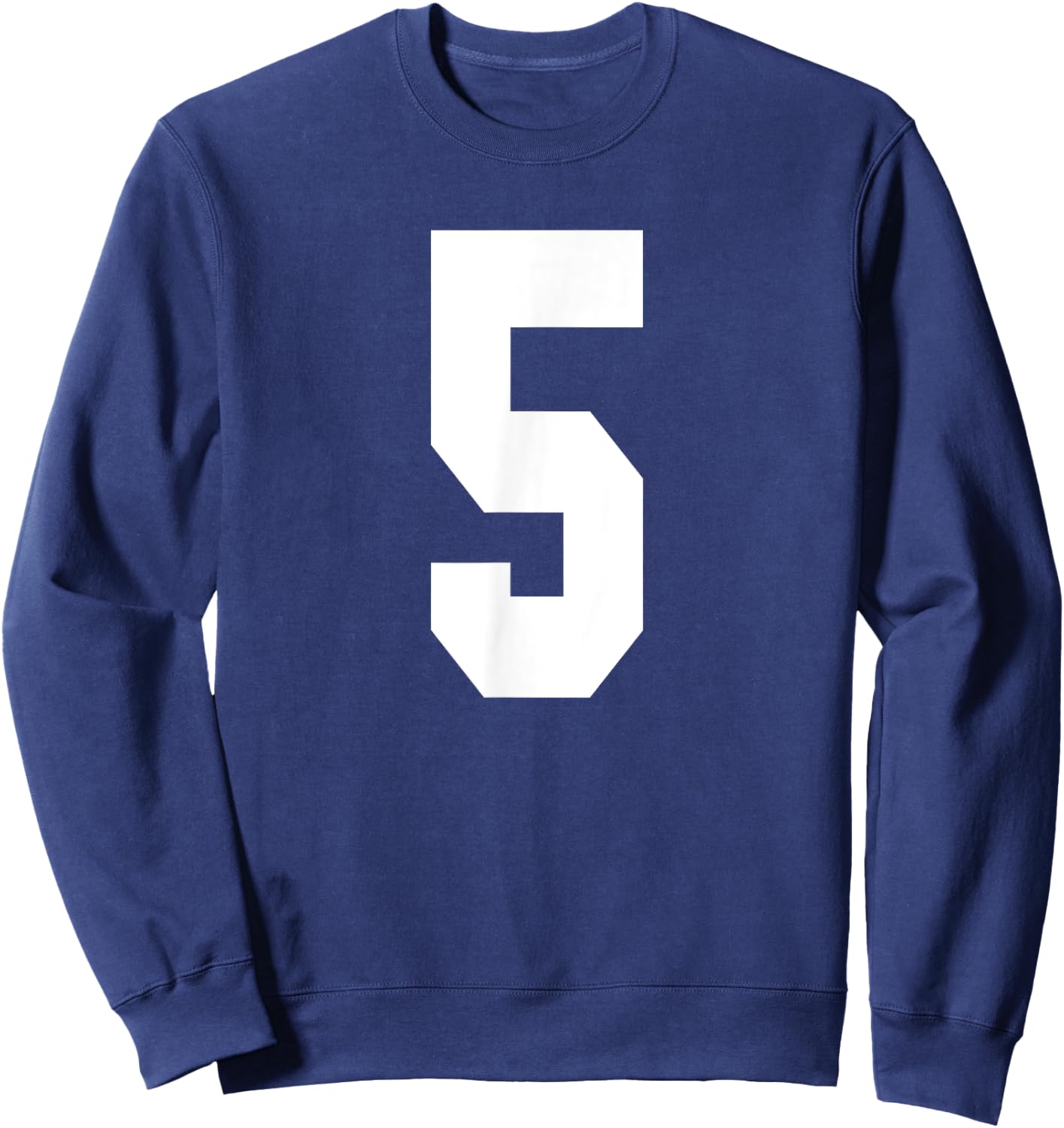 # 5 Team Sports Jersey Front & Back Number Player Fan Sweatshirt - Sweatshirt | Navy