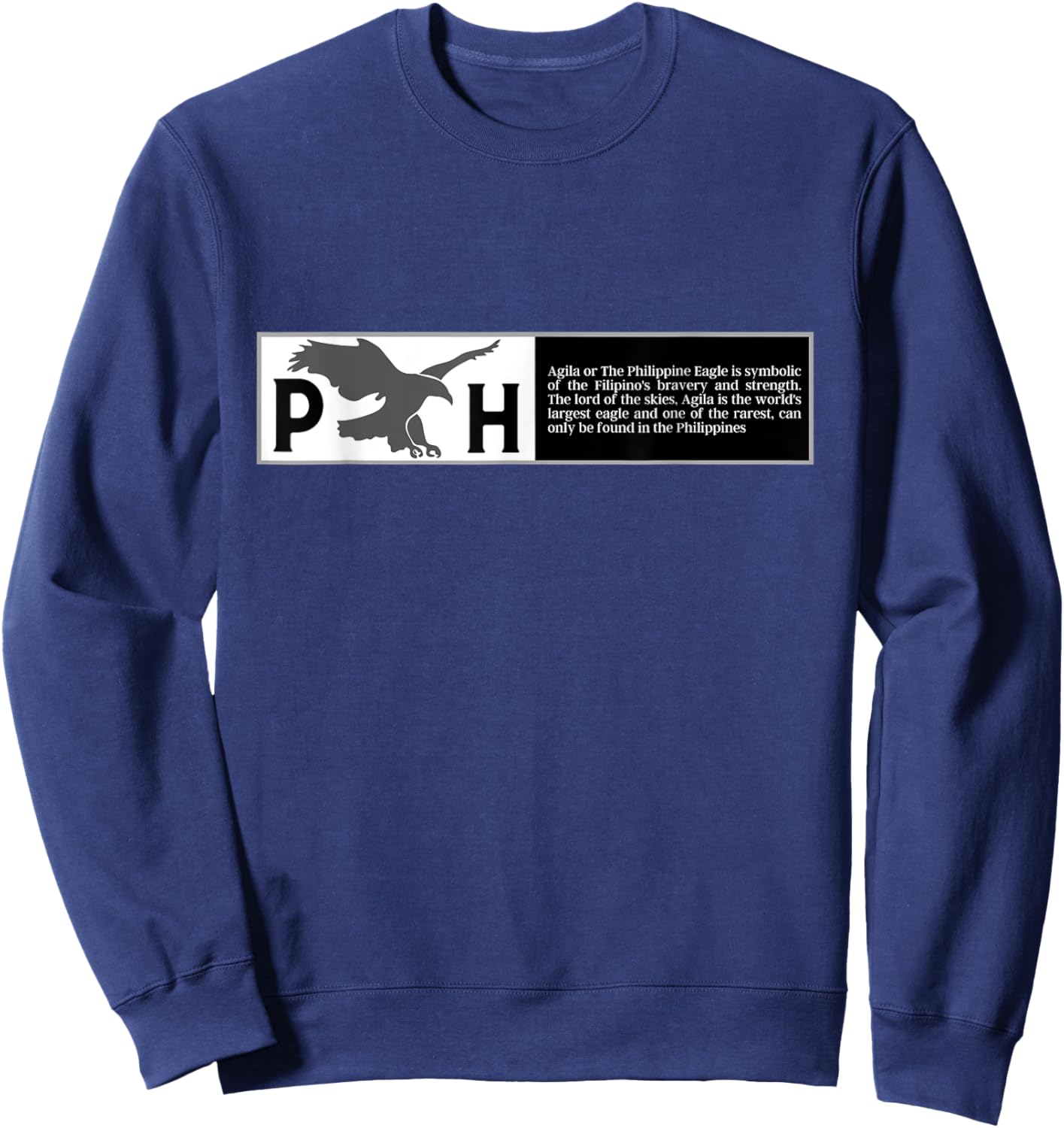 Agila - The Philippine Eagle Sweatshirt - Sweatshirt | Navy