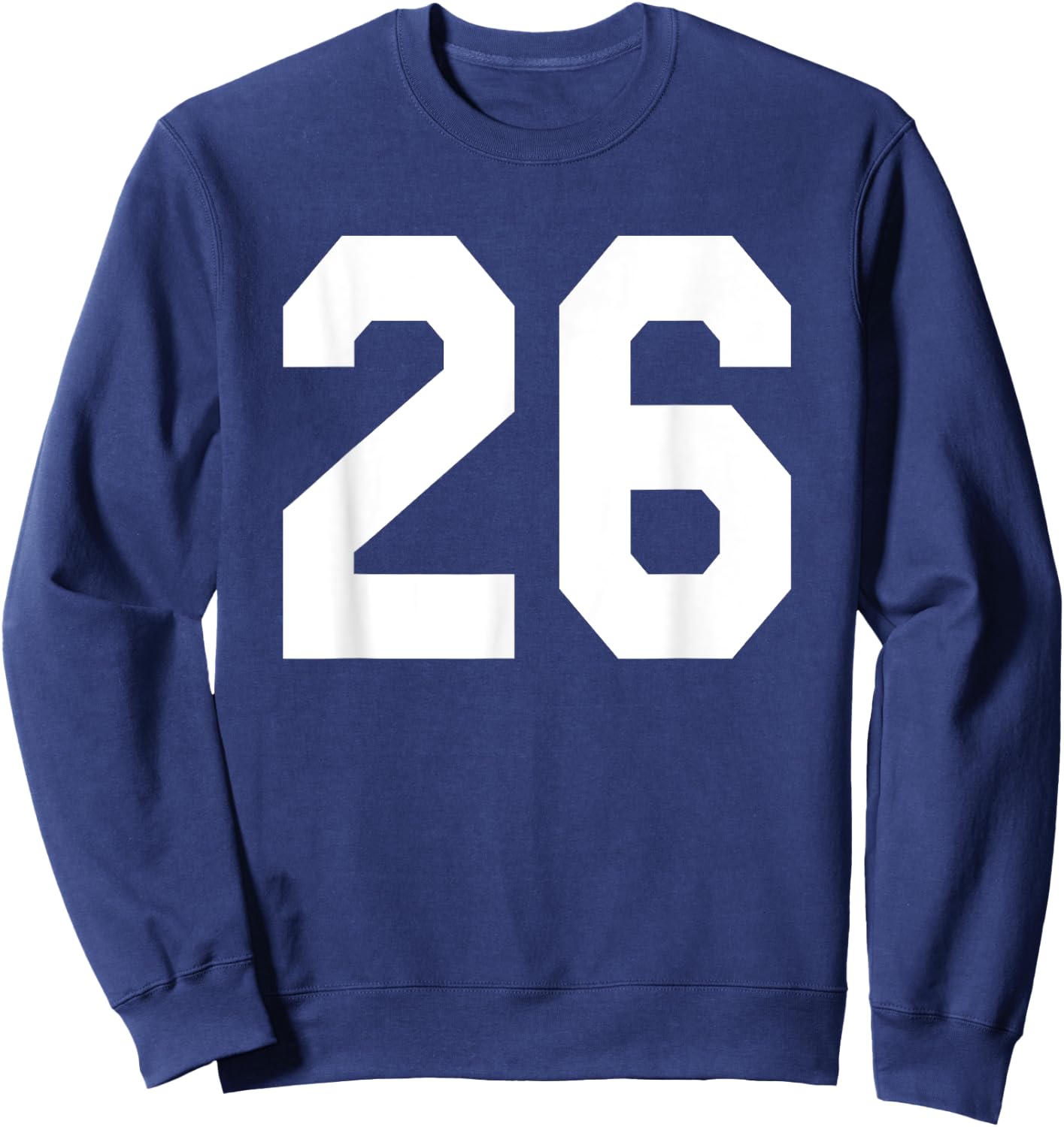 Number 26 Sports Jersey Front and Back Team Player Sweatshirt - Sweatshirt | Navy