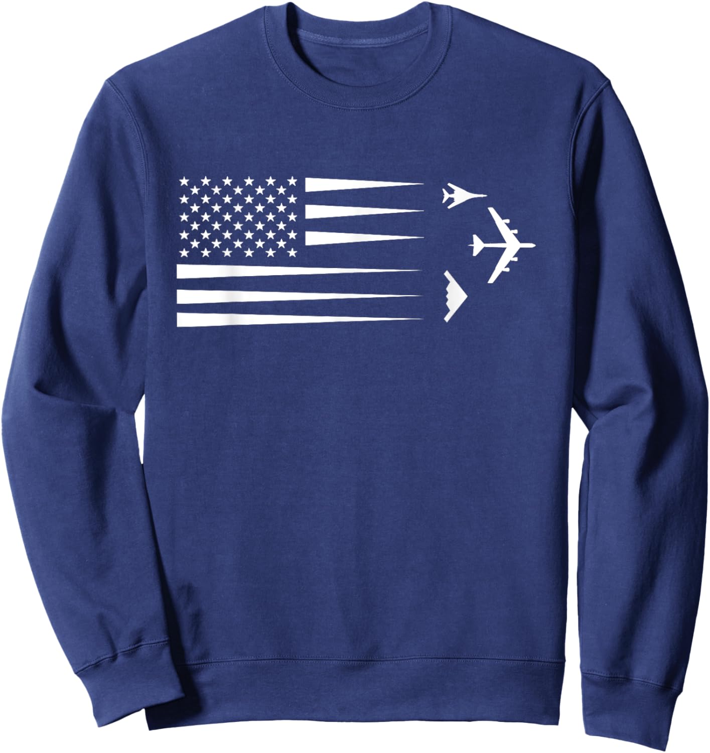 B-2 Spirit B-1 Lancer B-52 Bomber Airplane Sweatshirt - Sweatshirt | Navy