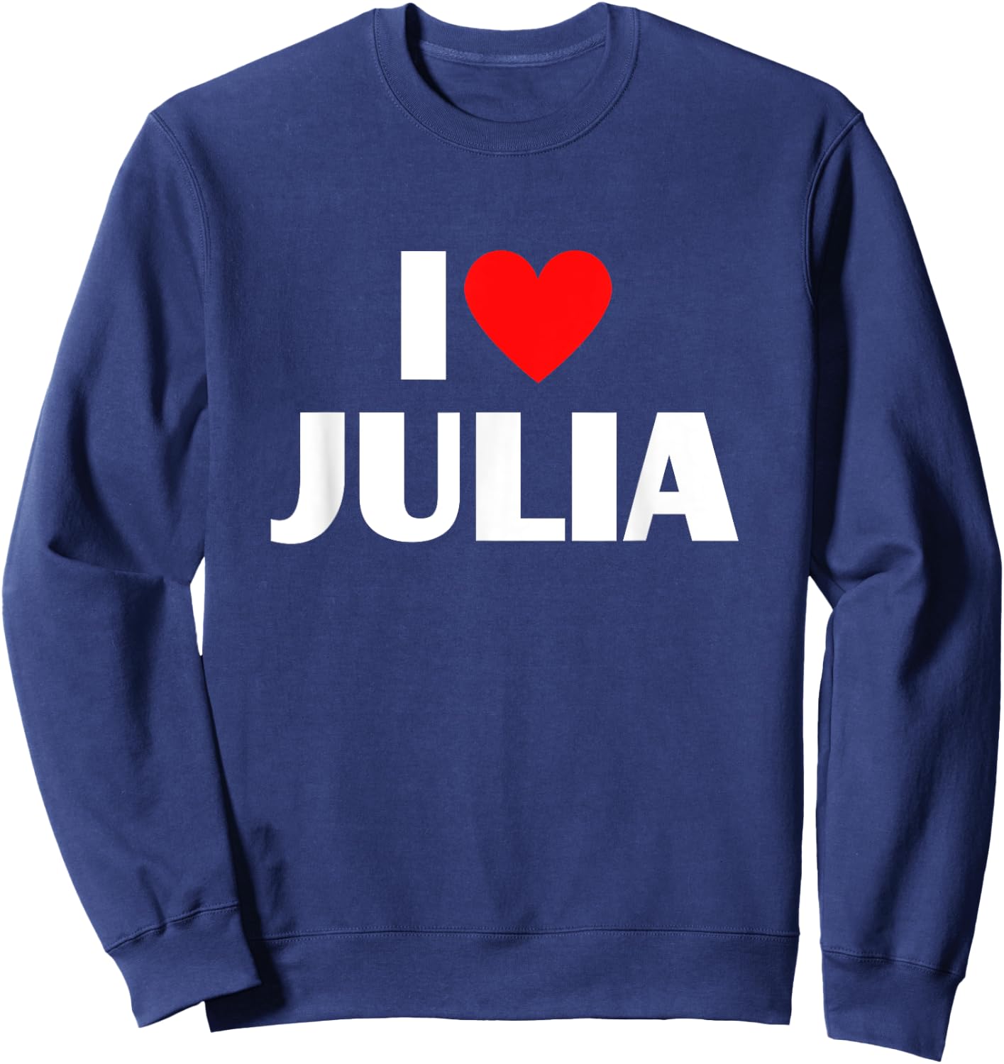 I Love Julia - I Heart Julia Sweatshirt - Sweatshirt | Navy