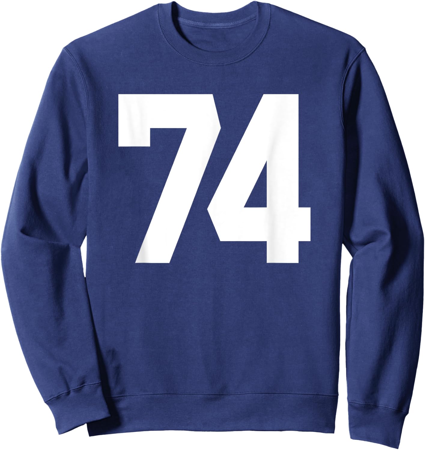 Number 74 Sports Jersey Front and Back Team Player Sweatshirt - Sweatshirt | Navy
