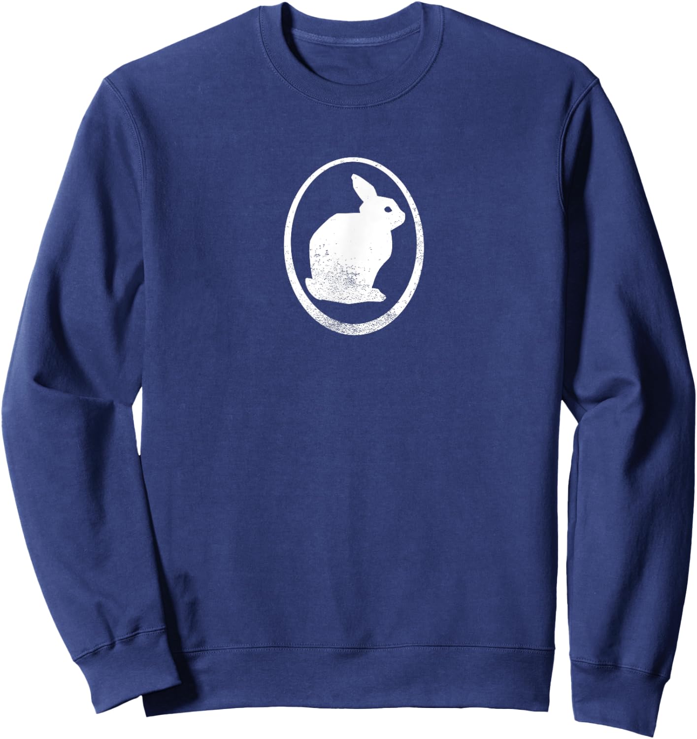 White silhouette of a bunny, stylized for rabbit lovers Sweatshirt - Sweatshirt | Navy