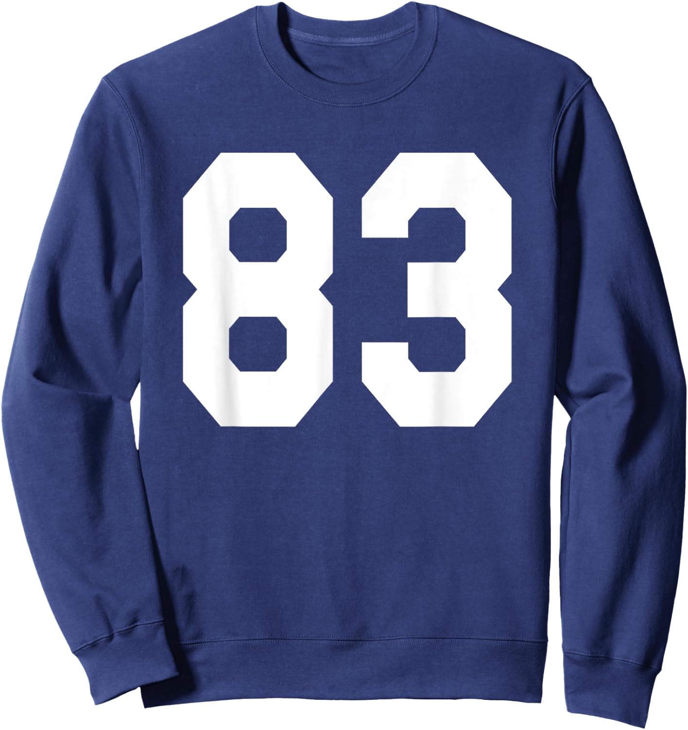 Number 83 Sports Jersey Front and Back Team Player Sweatshirt - Sweatshirt | Navy