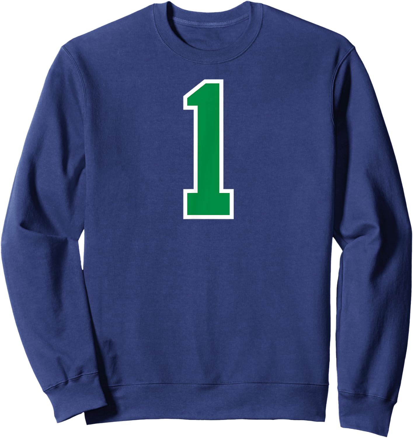 1 Sport Green Varsity Number Sweatshirt - Sweatshirt | Navy