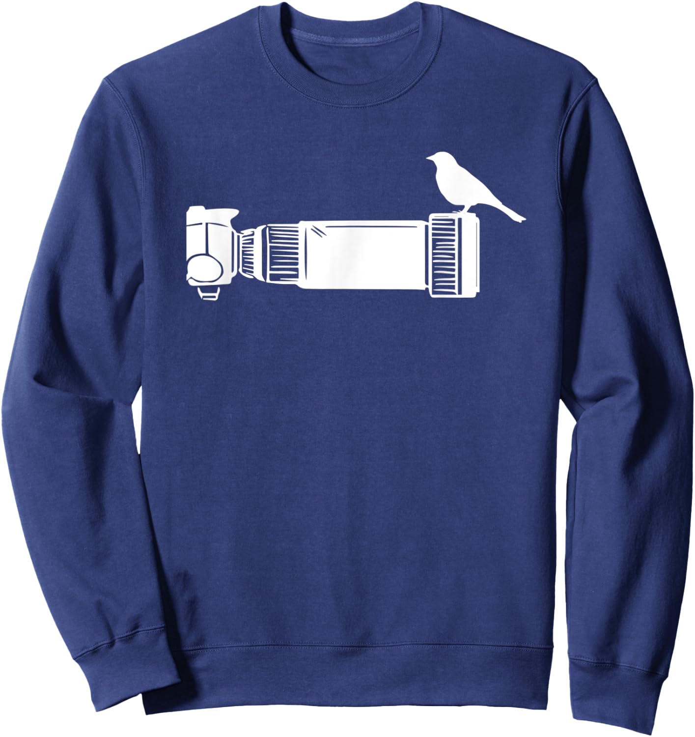 Bird On Camera Photographer Funny Photography Sweatshirt - Sweatshirt | Navy