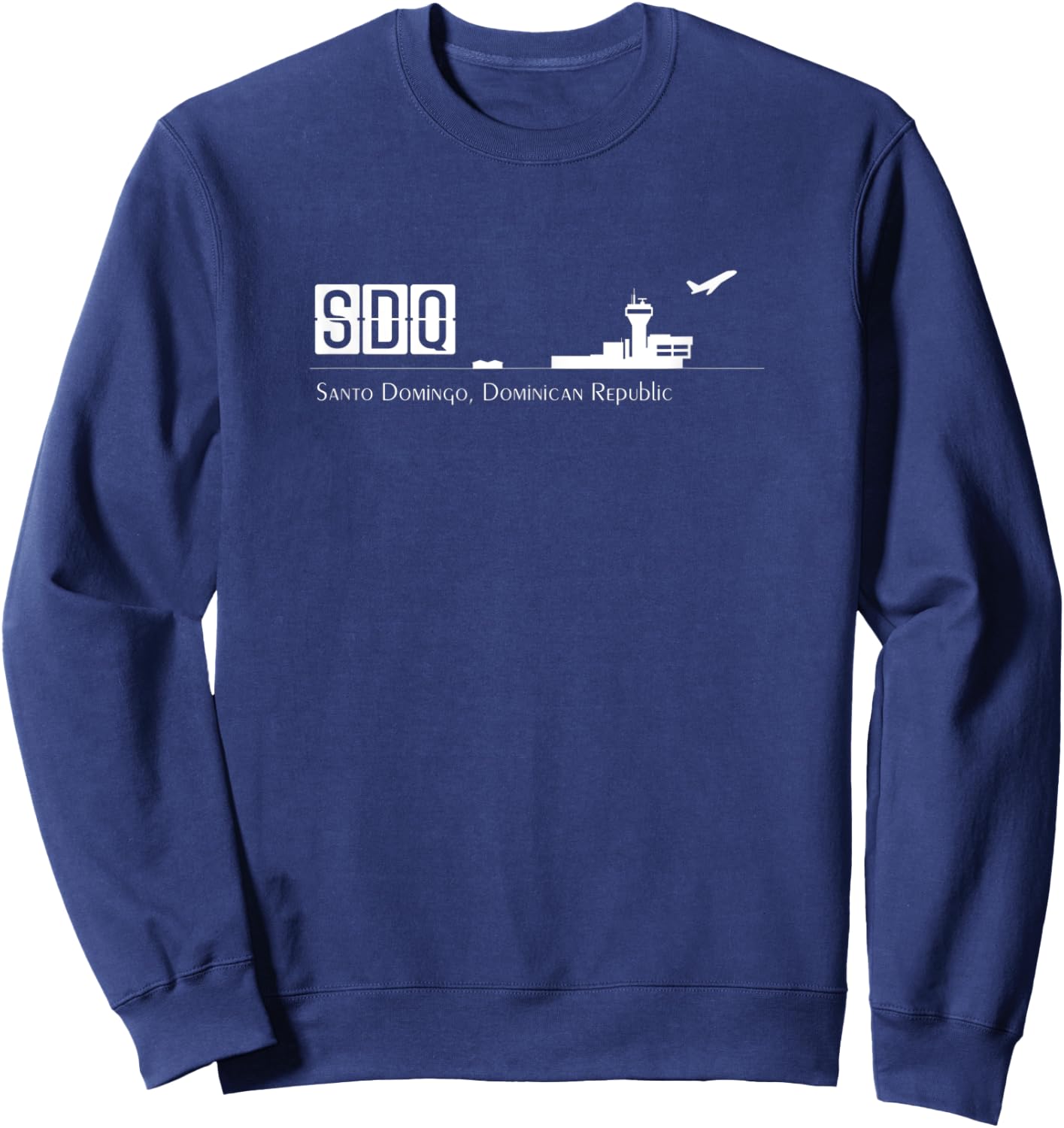SDQ Airport Code for Santo Domingo Dominican Republic Sweatshirt - Sweatshirt | Navy