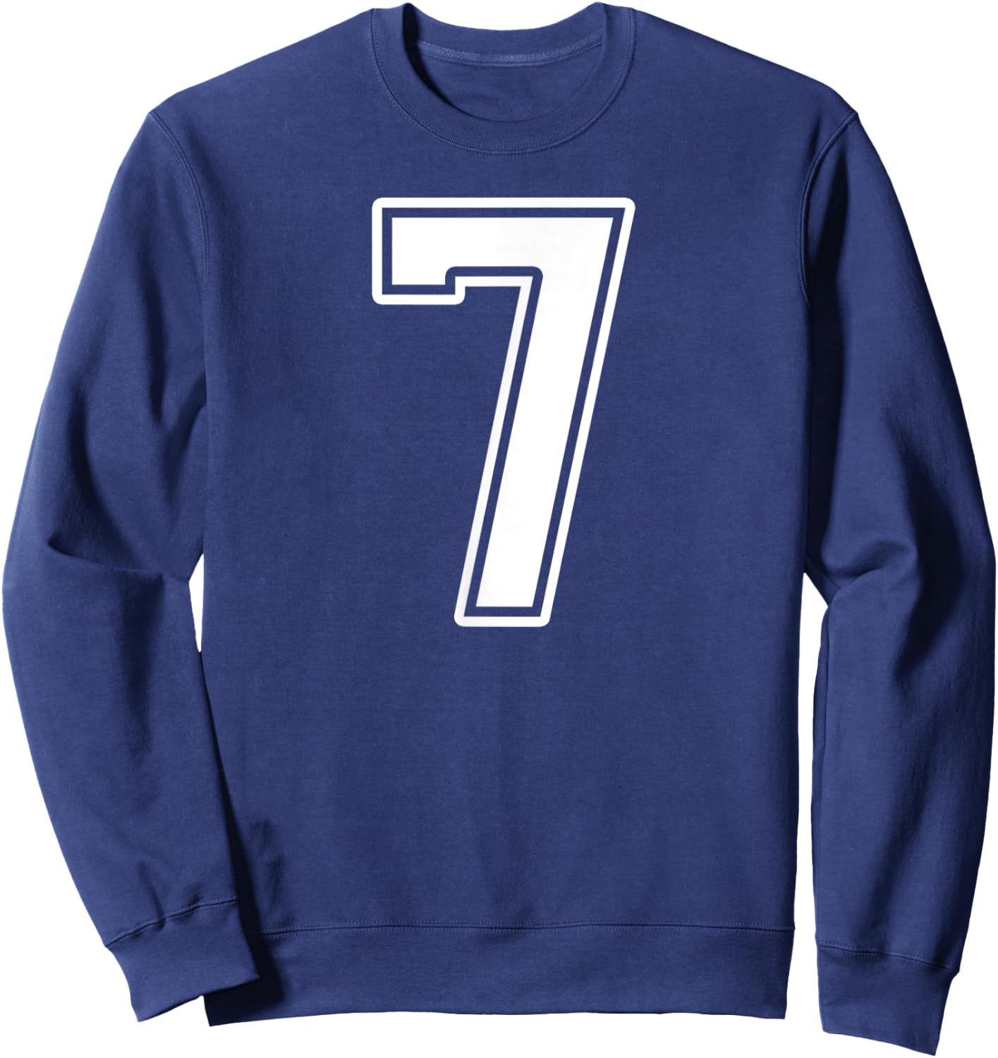 Number 7 Fan Player Jersey Style #7 Men Women Kids Sweatshirt - Sweatshirt | Navy