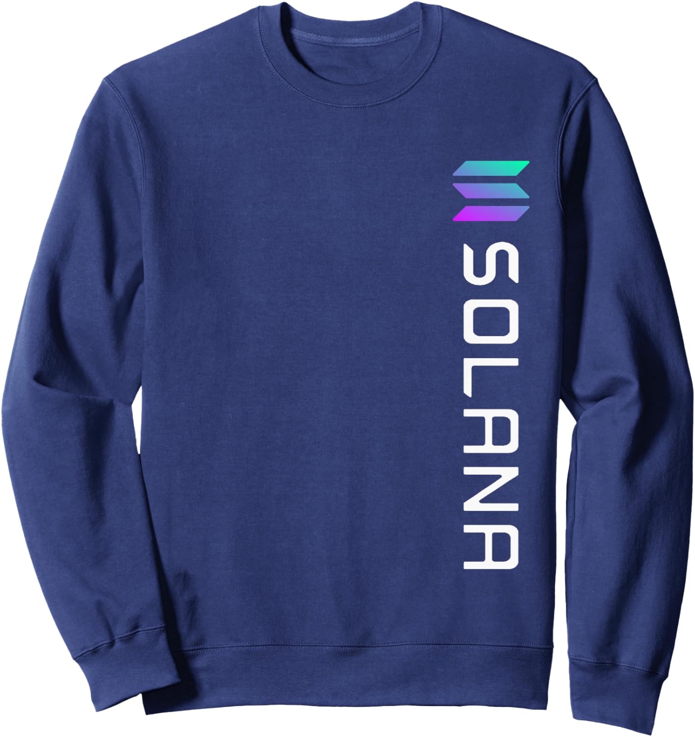 Solana SOL Logo Crypto Blockchain | Solana SOL Sweatshirt - Sweatshirt | Navy
