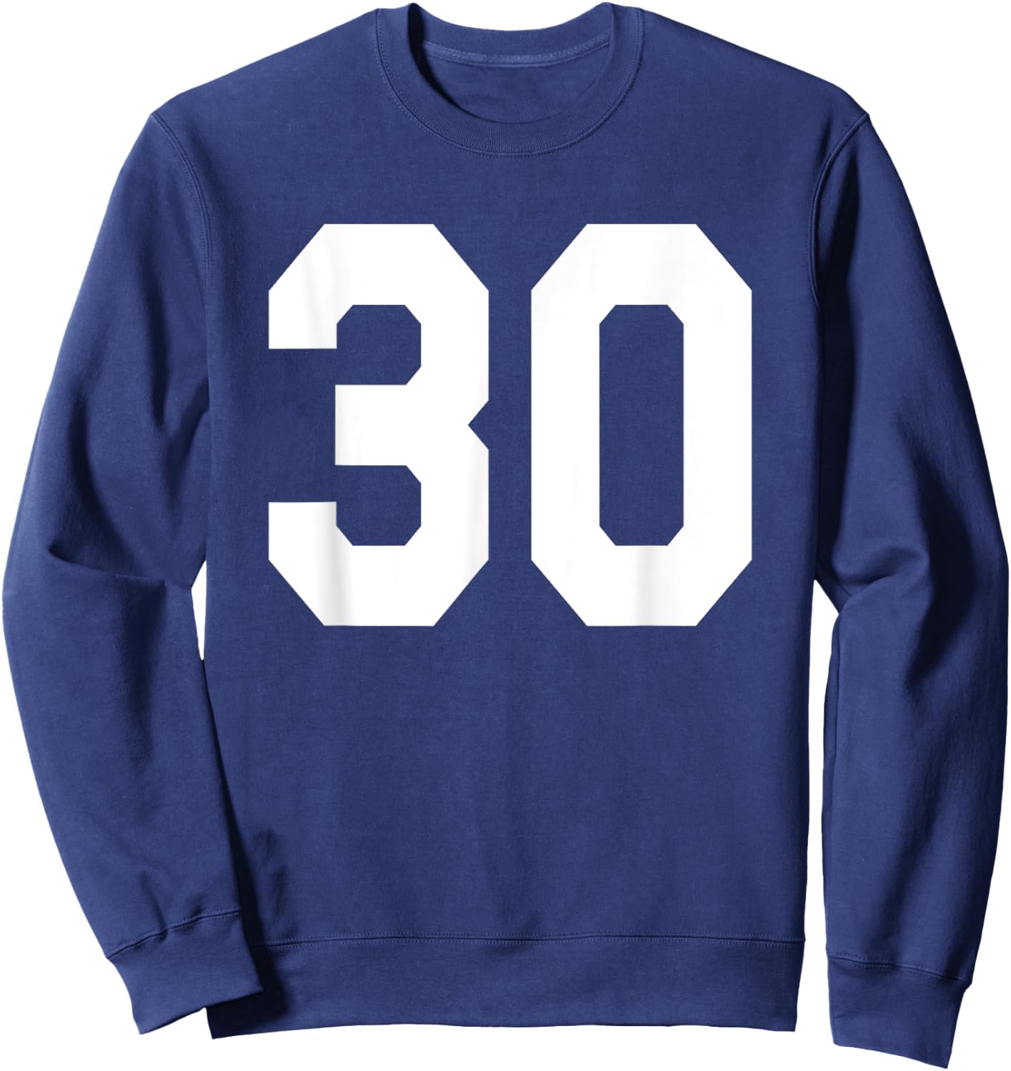 Number 30 Sports Jersey Front and Back Team Player Sweatshirt - Sweatshirt | Navy