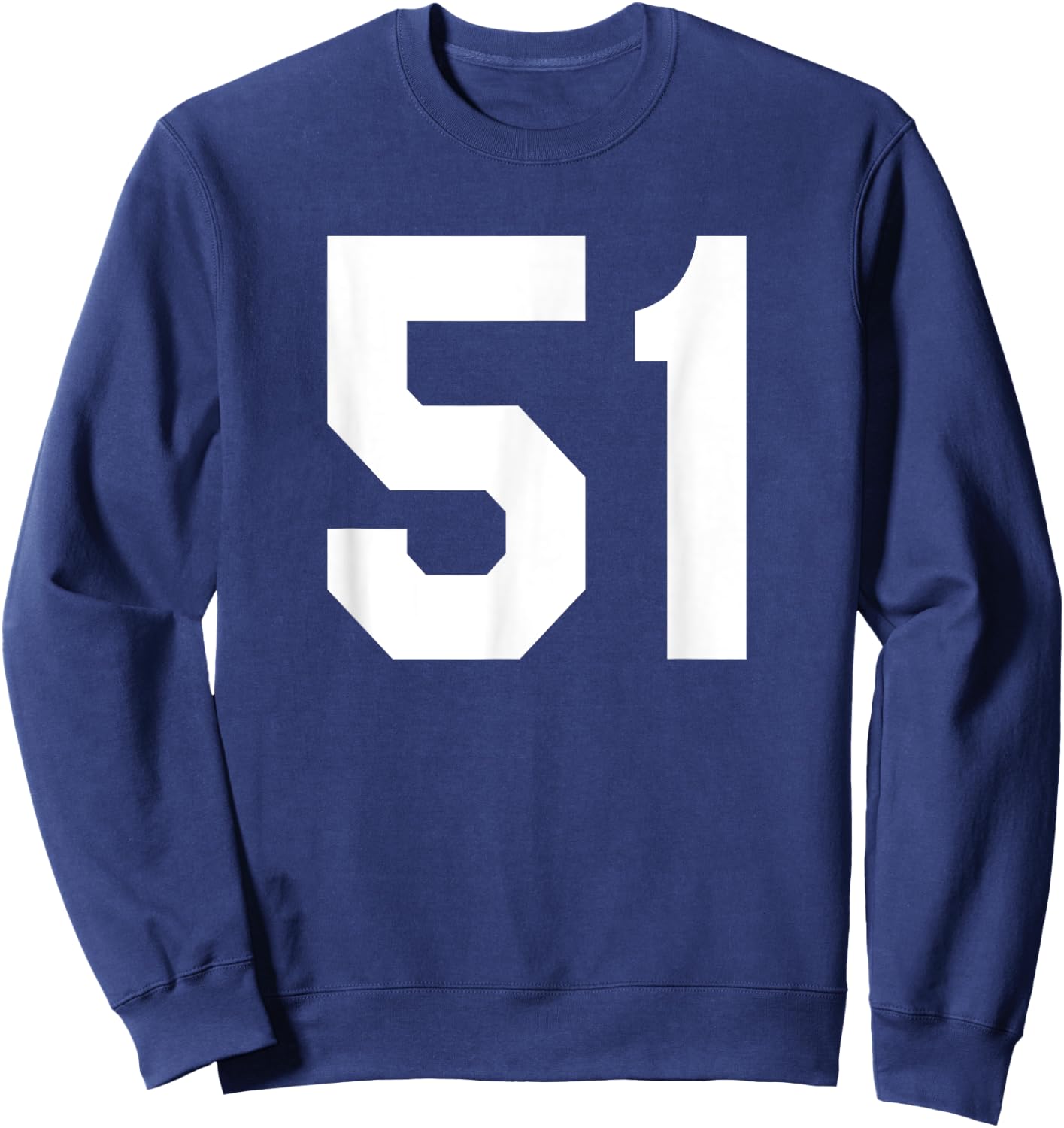 Number 51 Sports Jersey Front and Back Team Player Sweatshirt - Sweatshirt | Navy