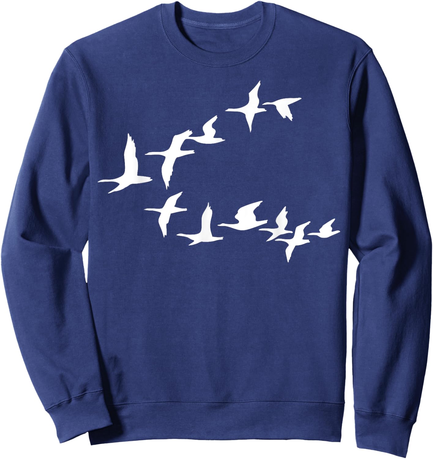 Birds In Flight, V Pattern Flock Of Geese Sweatshirt - Sweatshirt | Navy