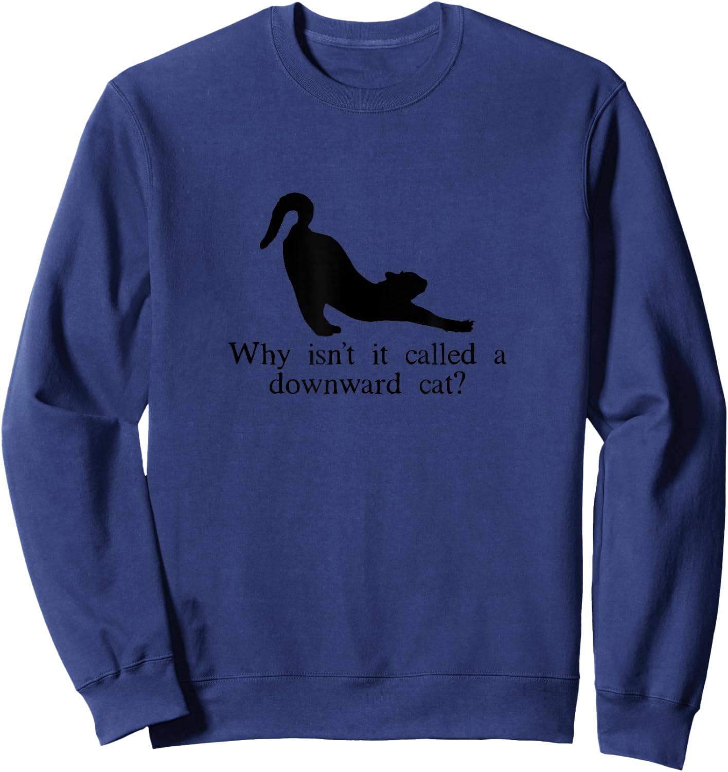 Downward Facing Cat Sweatshirt - Sweatshirt | Navy