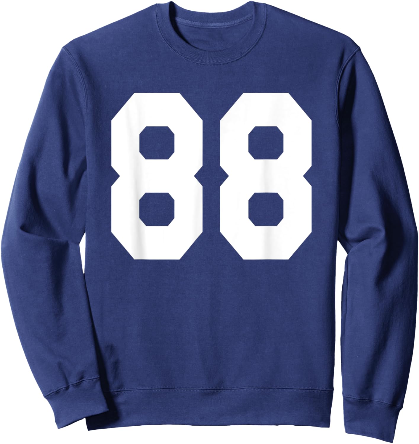 Number 88 Sports Jersey Front and Back Team Player Sweatshirt - Sweatshirt | Navy