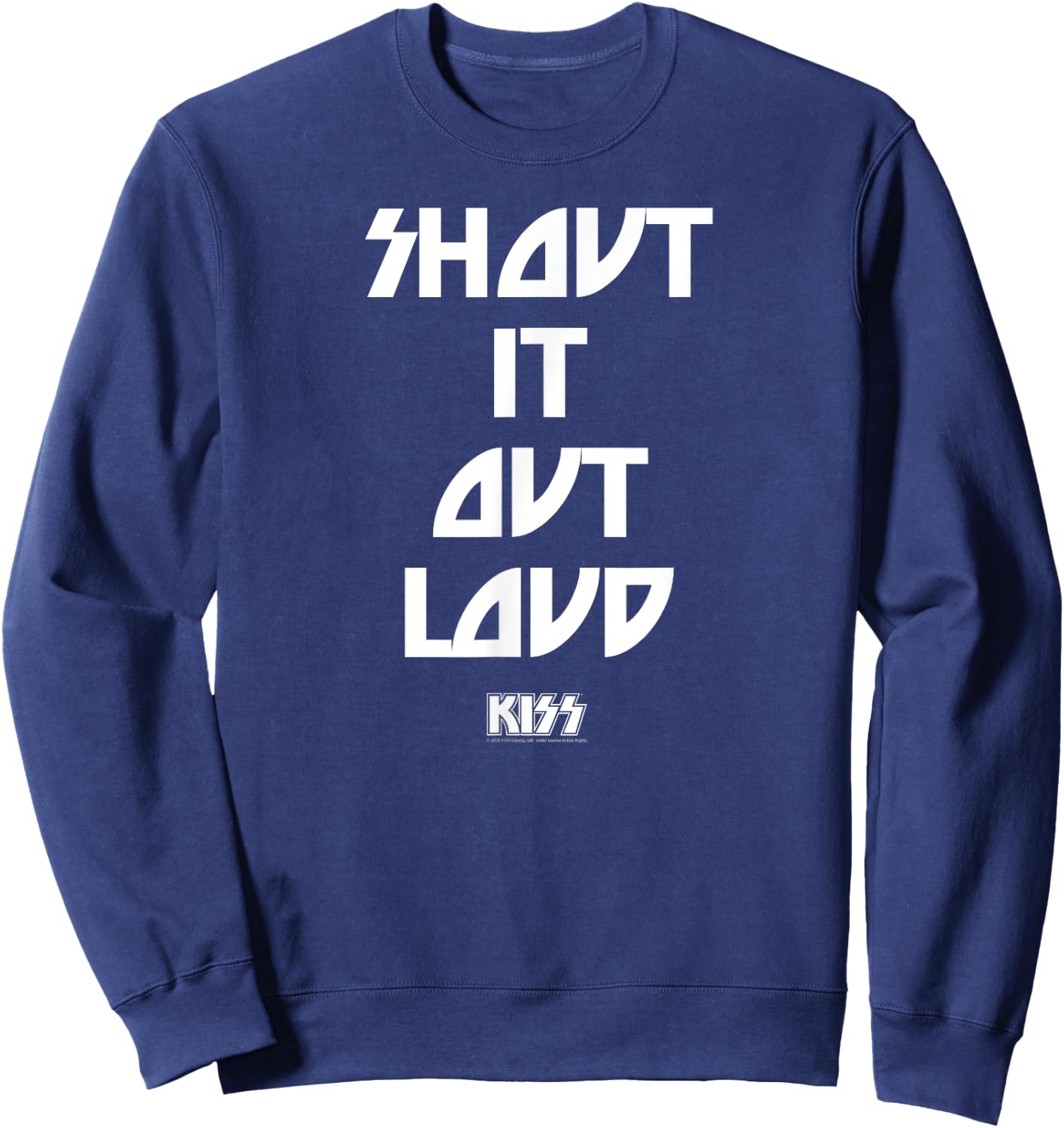 KISS - Shout It Out Loud Lyric Sweatshirt - Sweatshirt | Navy