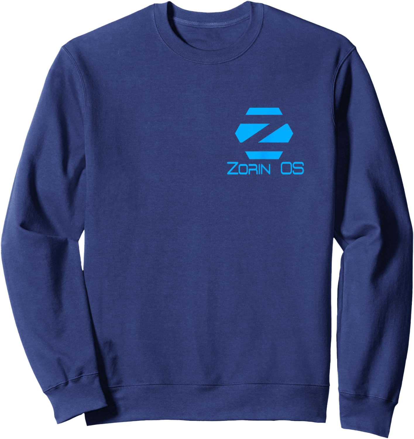 Linux Zorin OS with Blue Tagline and Logo Open Source Os Sweatshirt - Sweatshirt | Navy