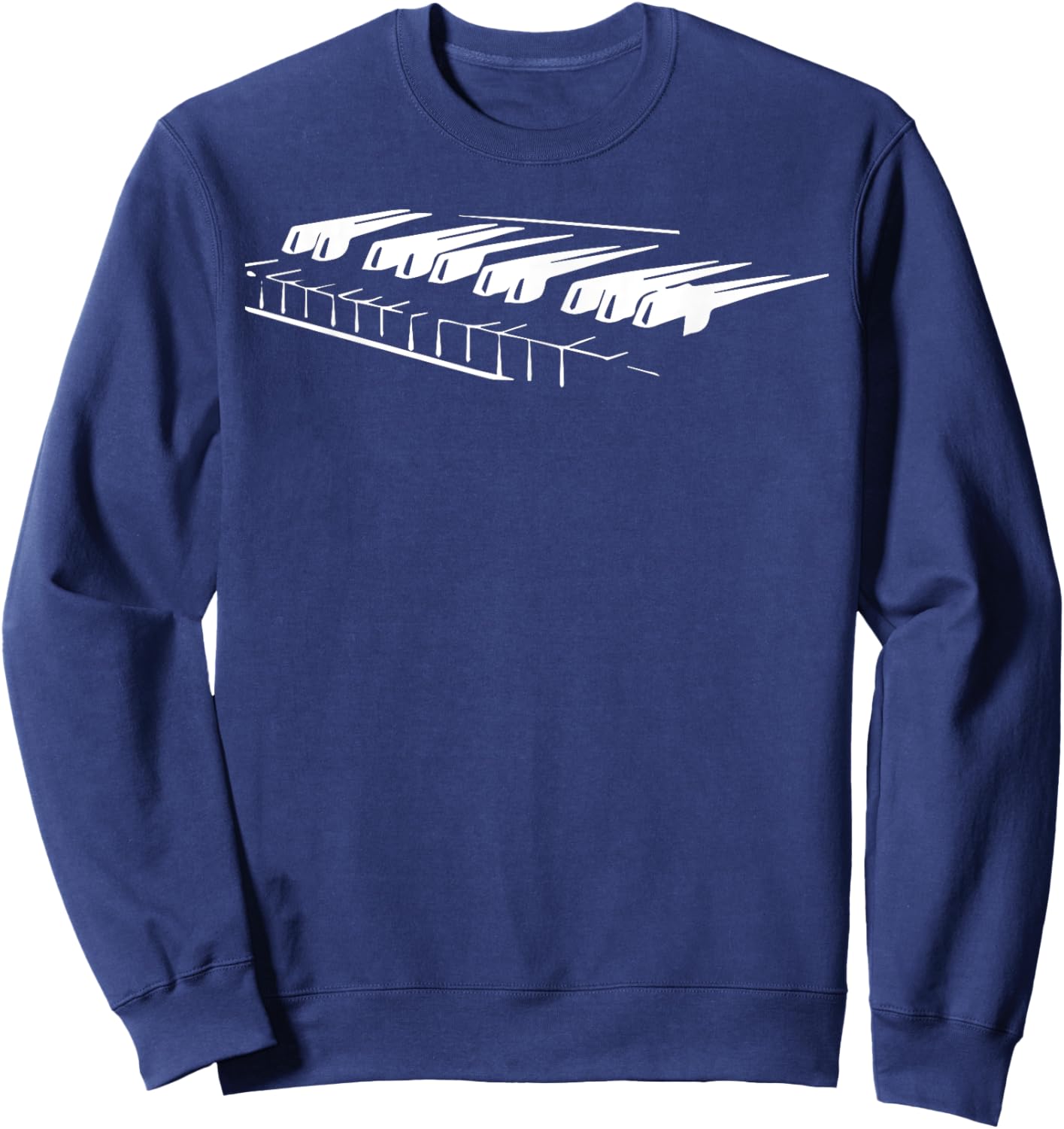 Hobby Musik Tasteninstrument Orchester Geschenke Piano Pianist Gift Klimperbox Musician Keys Sweatshirt - Sweatshirt | Navy