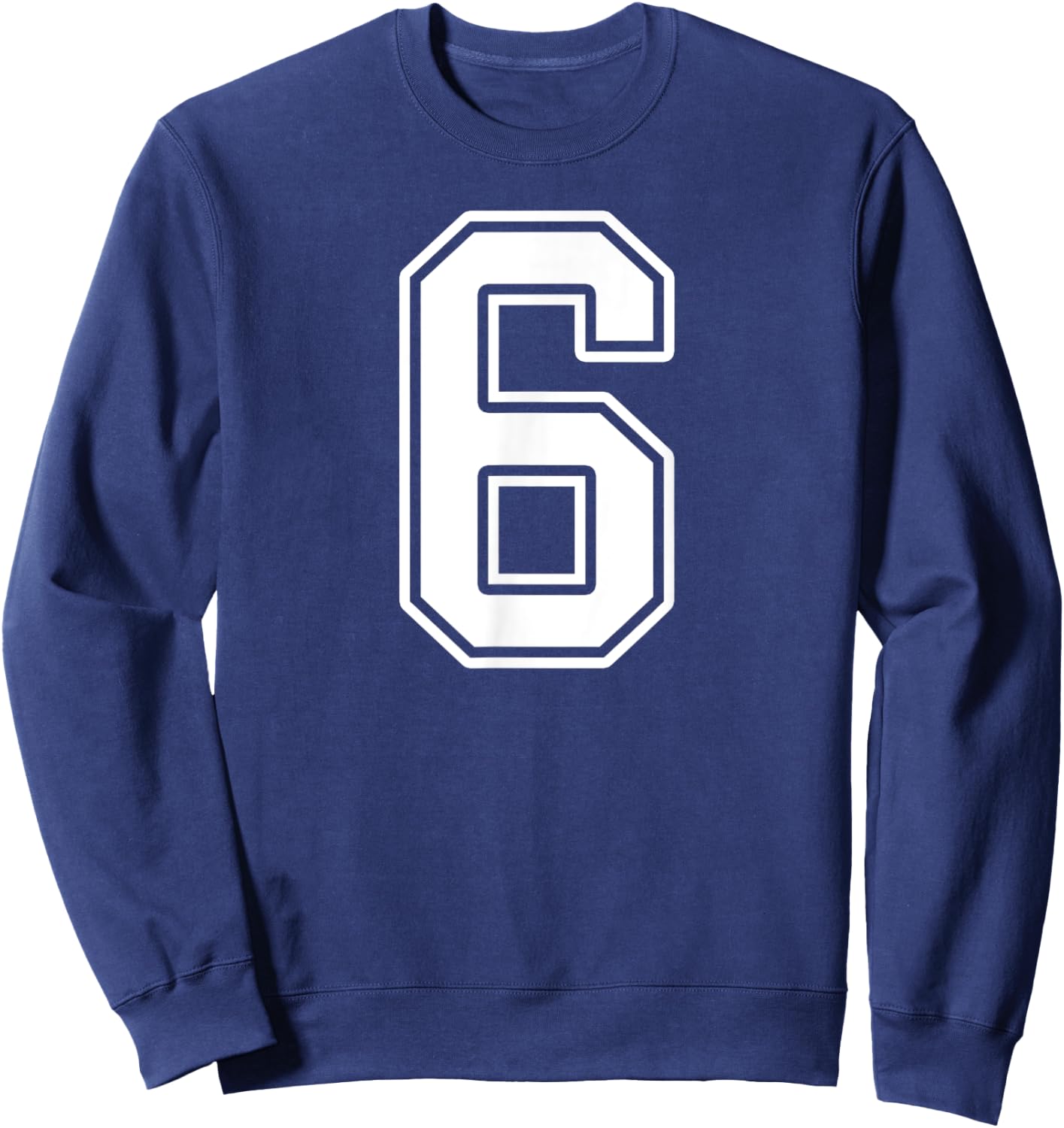 Number 6 Fan Player Jersey Style #6 Men Women Kids Sweatshirt - Sweatshirt | Navy