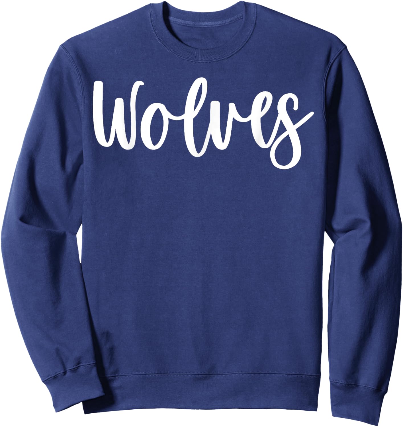 Wolves School Spirit Team Mascot Game Night Sweatshirt - Sweatshirt | Navy