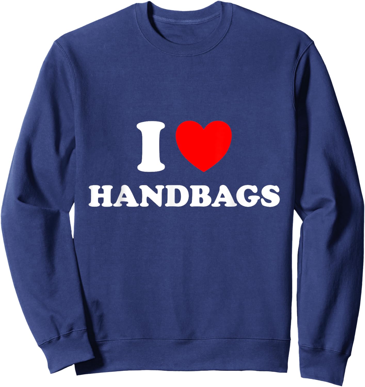 I love Handbags Red Heart Sweatshirt - Sweatshirt | Navy
