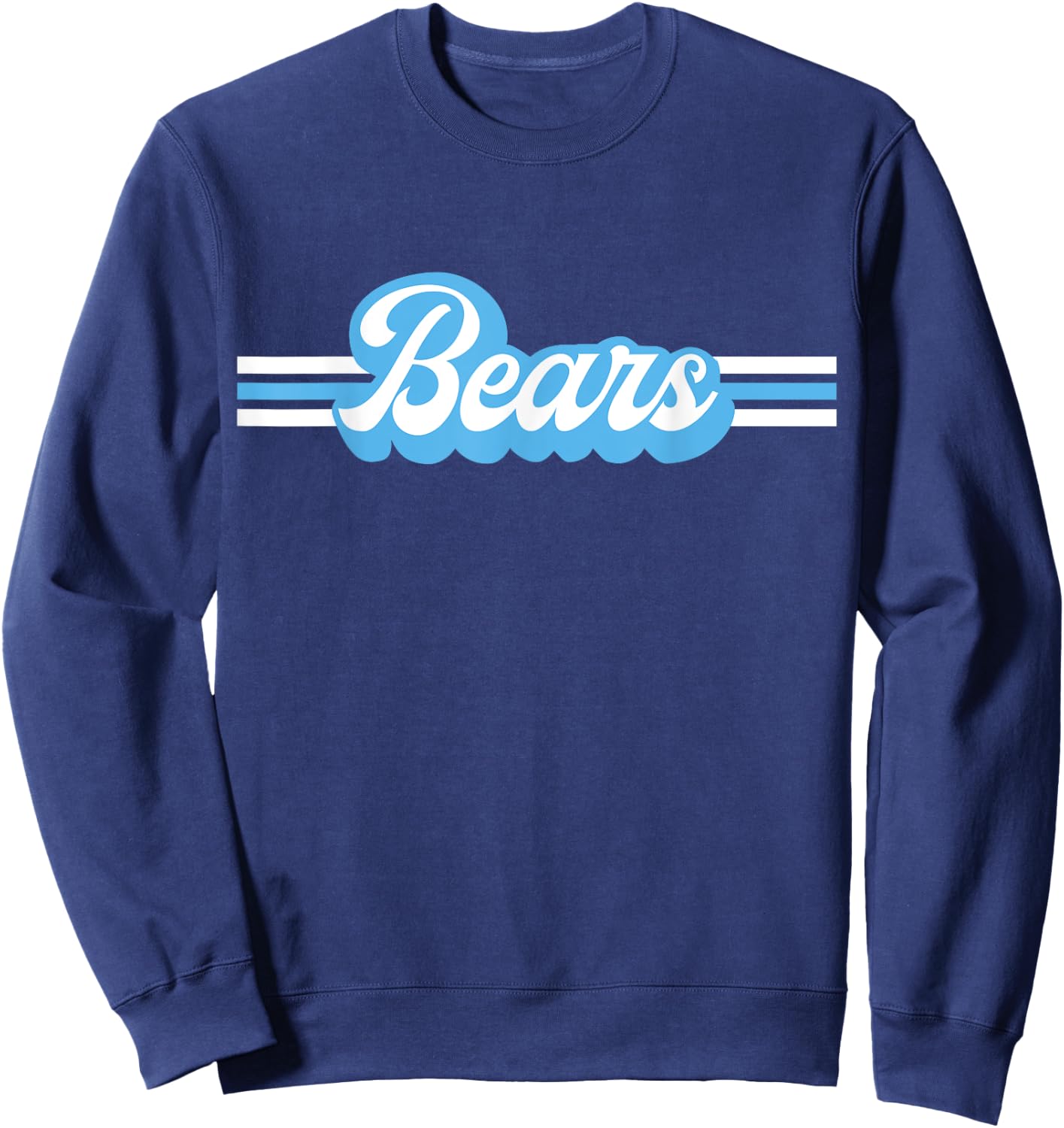 Retro Bears Mascot, School Spirit, Bear Sports Sweatshirt - Sweatshirt | Navy