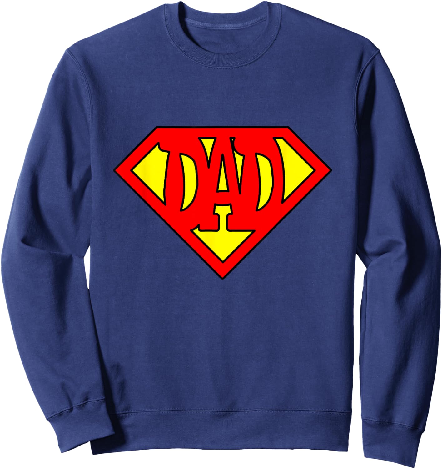 Superdad Super Dad Super Hero Superhero Father's Day Vintage Sweatshirt - Sweatshirt | Navy
