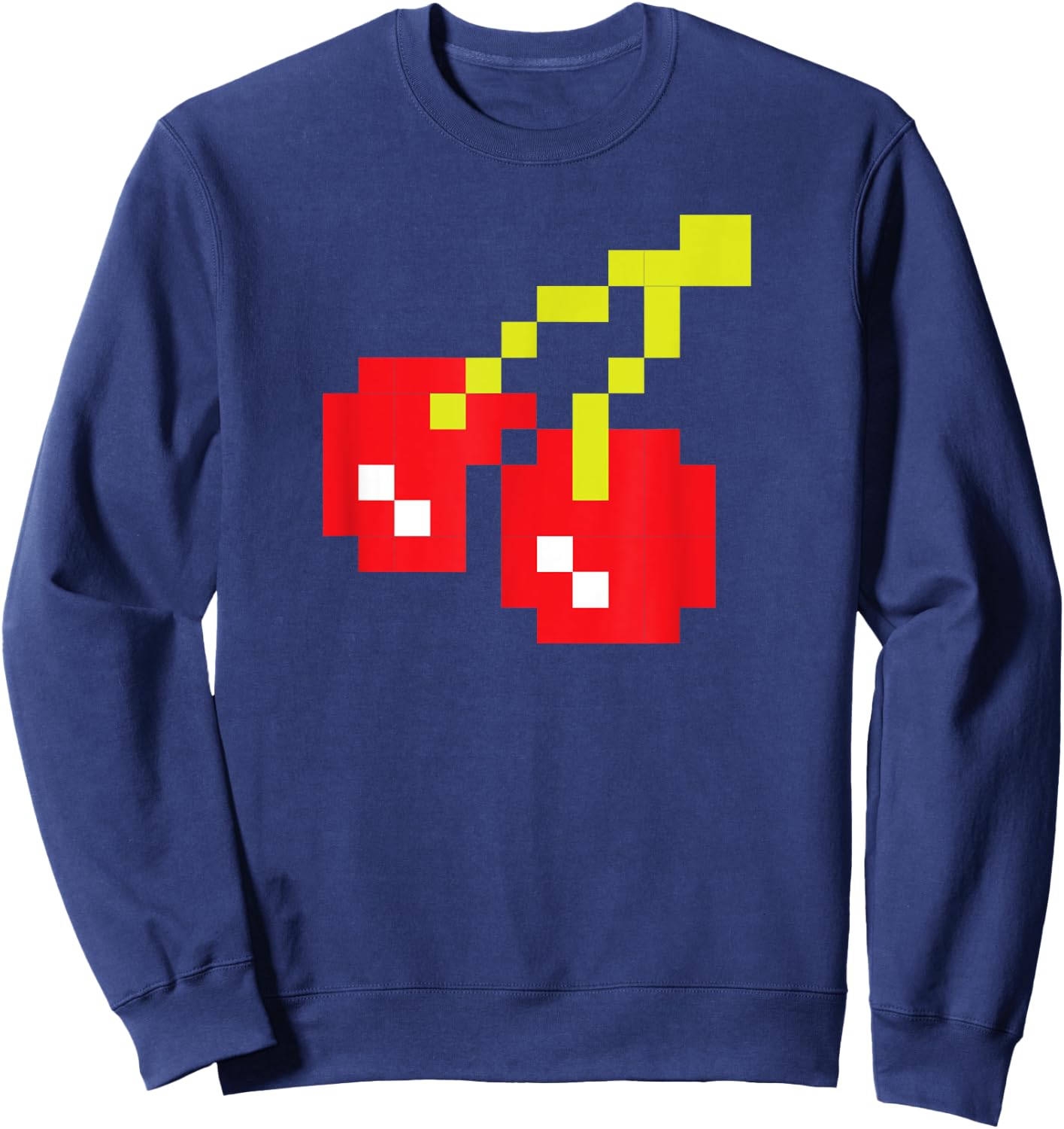 Pixel Cherries 80s Video Game Halloween Costume Easy Group Sweatshirt - Sweatshirt | Navy