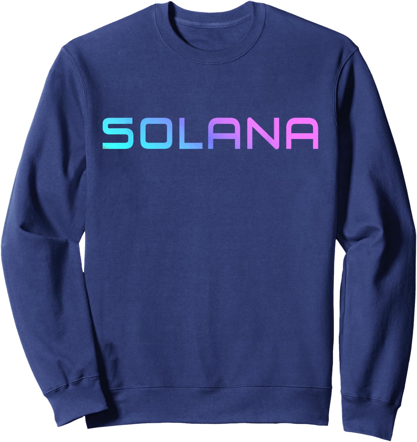 Colorful Solana SOL Crypto Blockchain Logo for Solana Hodler Sweatshirt - Sweatshirt | Navy