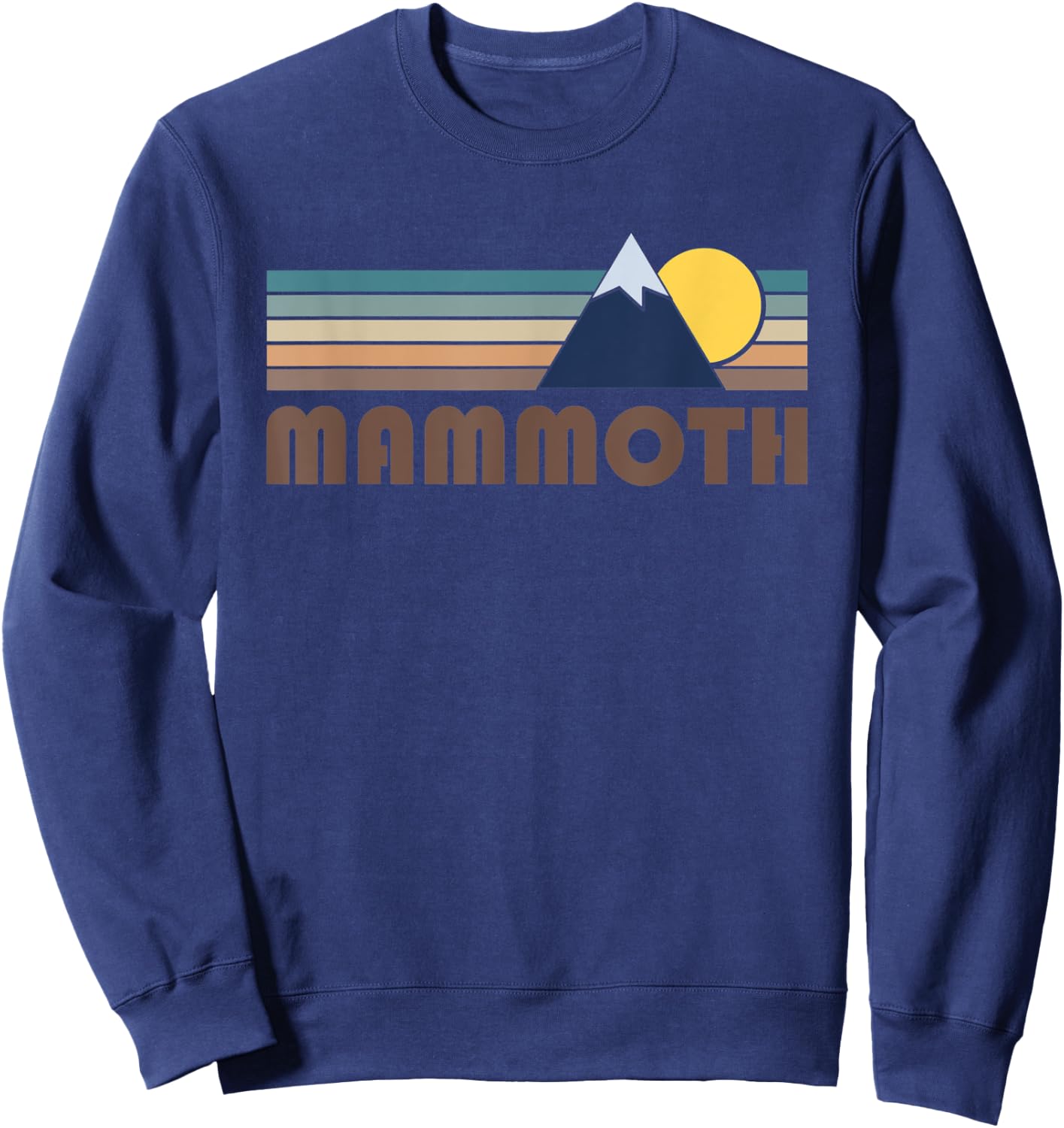 Mammoth California Retro Mountain Sweatshirt - Sweatshirt | Navy