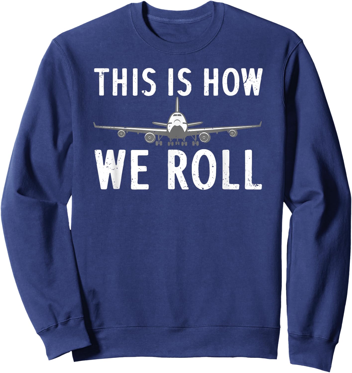 Funny Pilot Women Airplane Aviation Flight Aircraft Sweatshirt - Sweatshirt | Navy