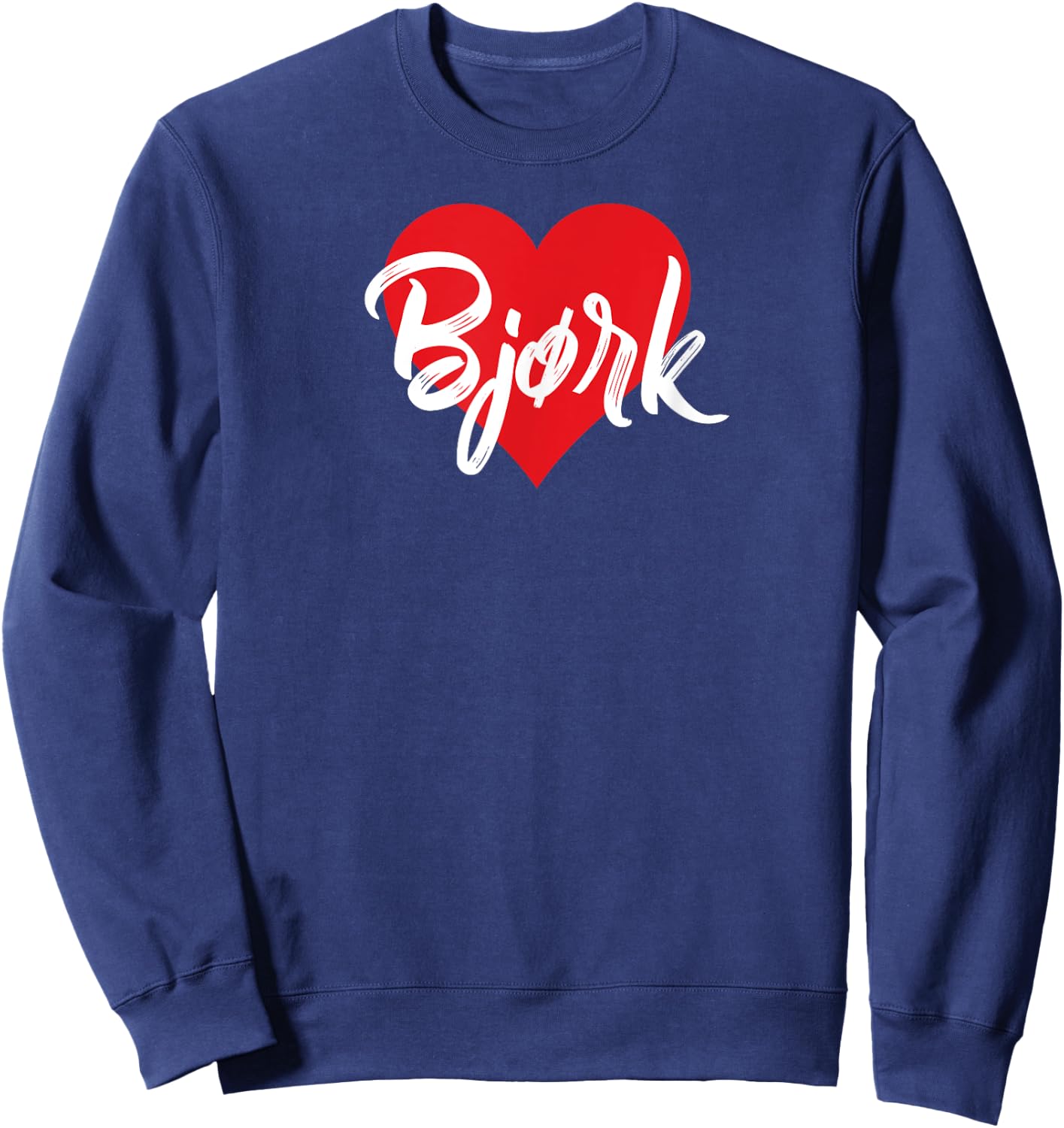 Ich Liebe Bjørk First Name Love Heart Sweatshirt - Sweatshirt | Navy